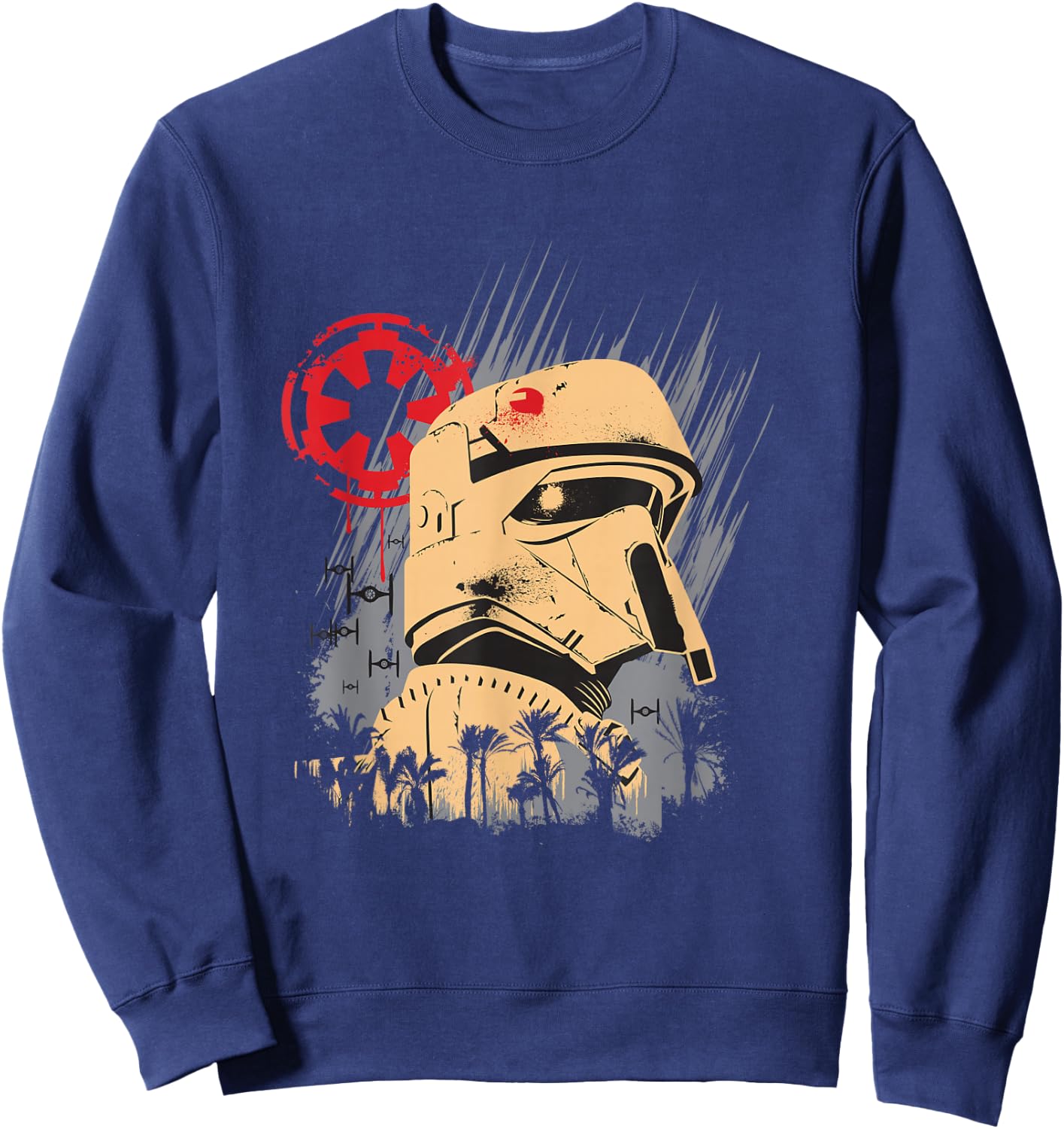 Star Wars Rogue One Iconic Shoretrooper Big Retro Poster Sweatshirt - Sweatshirt | Navy