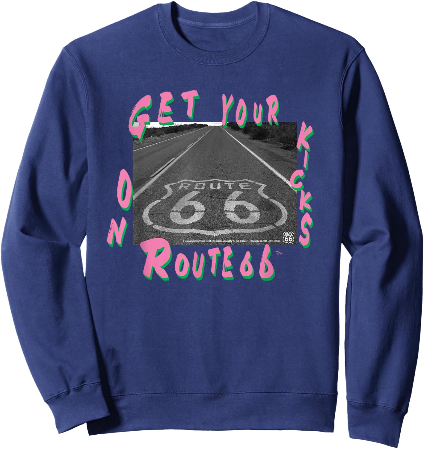 Route 66/ (rt66-04) Sweatshirt - Sweatshirt | Navy