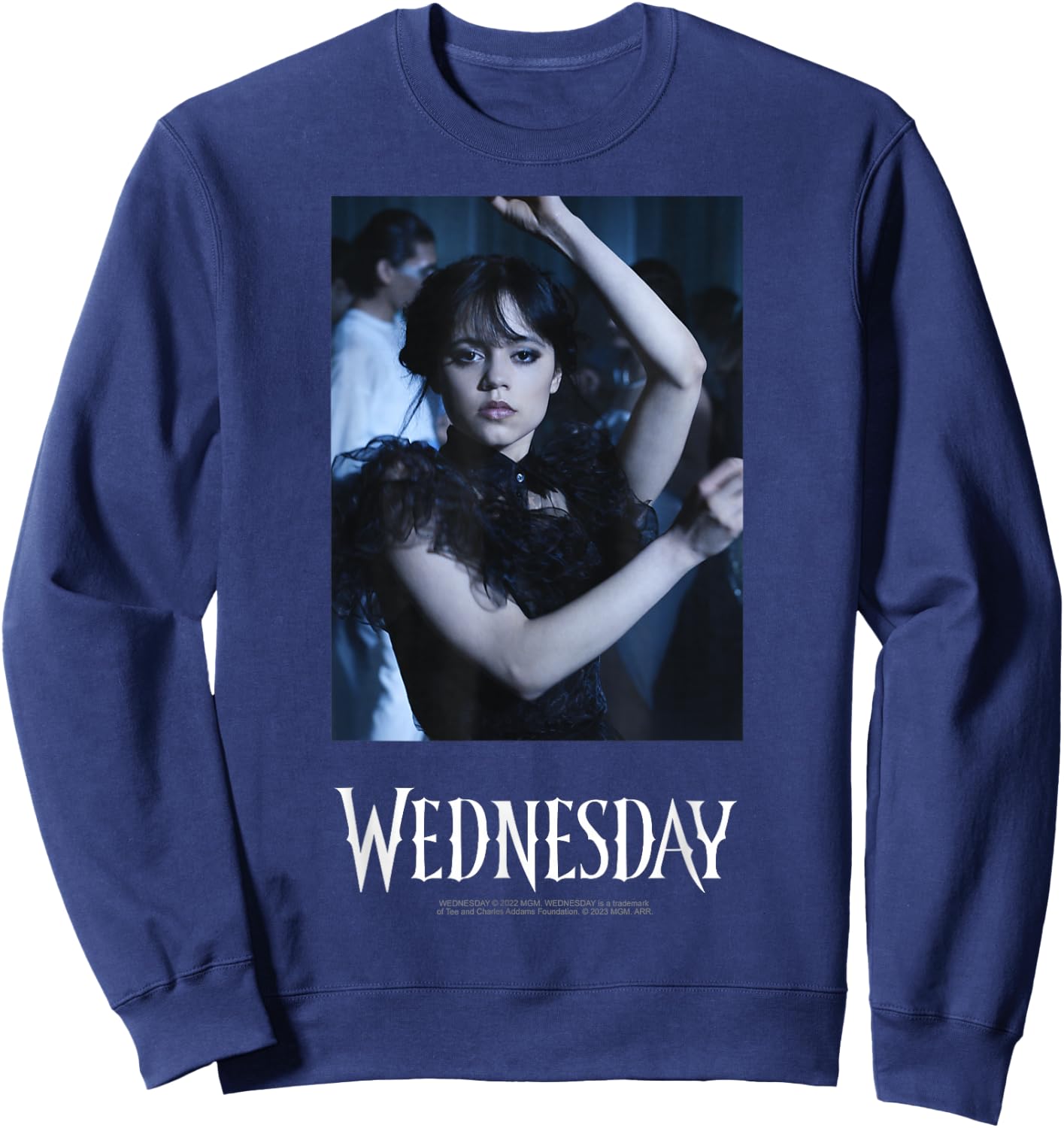 Wednesday Iconic Dance Scene Real Photo Portrait Sweatshirt - Sweatshirt | Navy