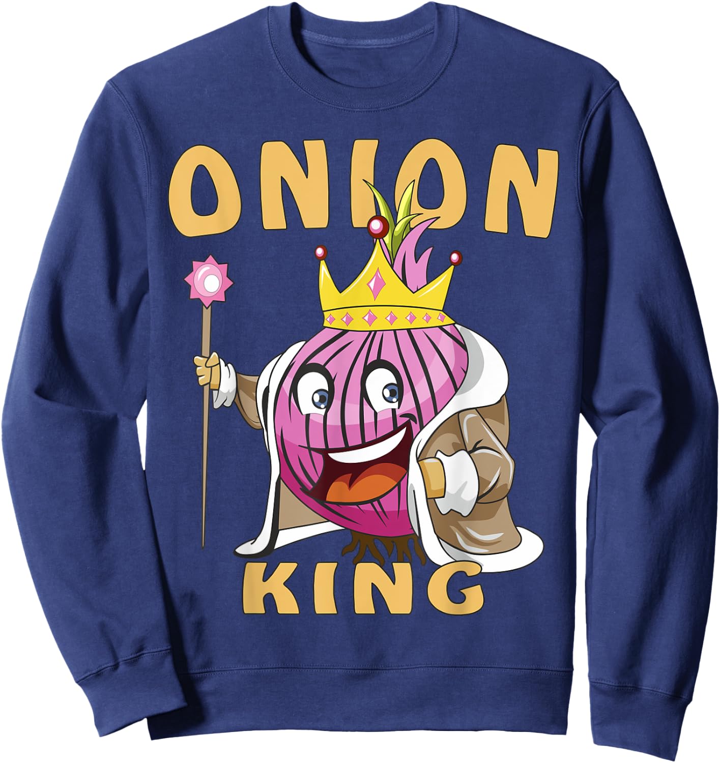 Onion King Onion Vegetable Onion Leek Onion Onion Sweatshirt - Sweatshirt | Navy