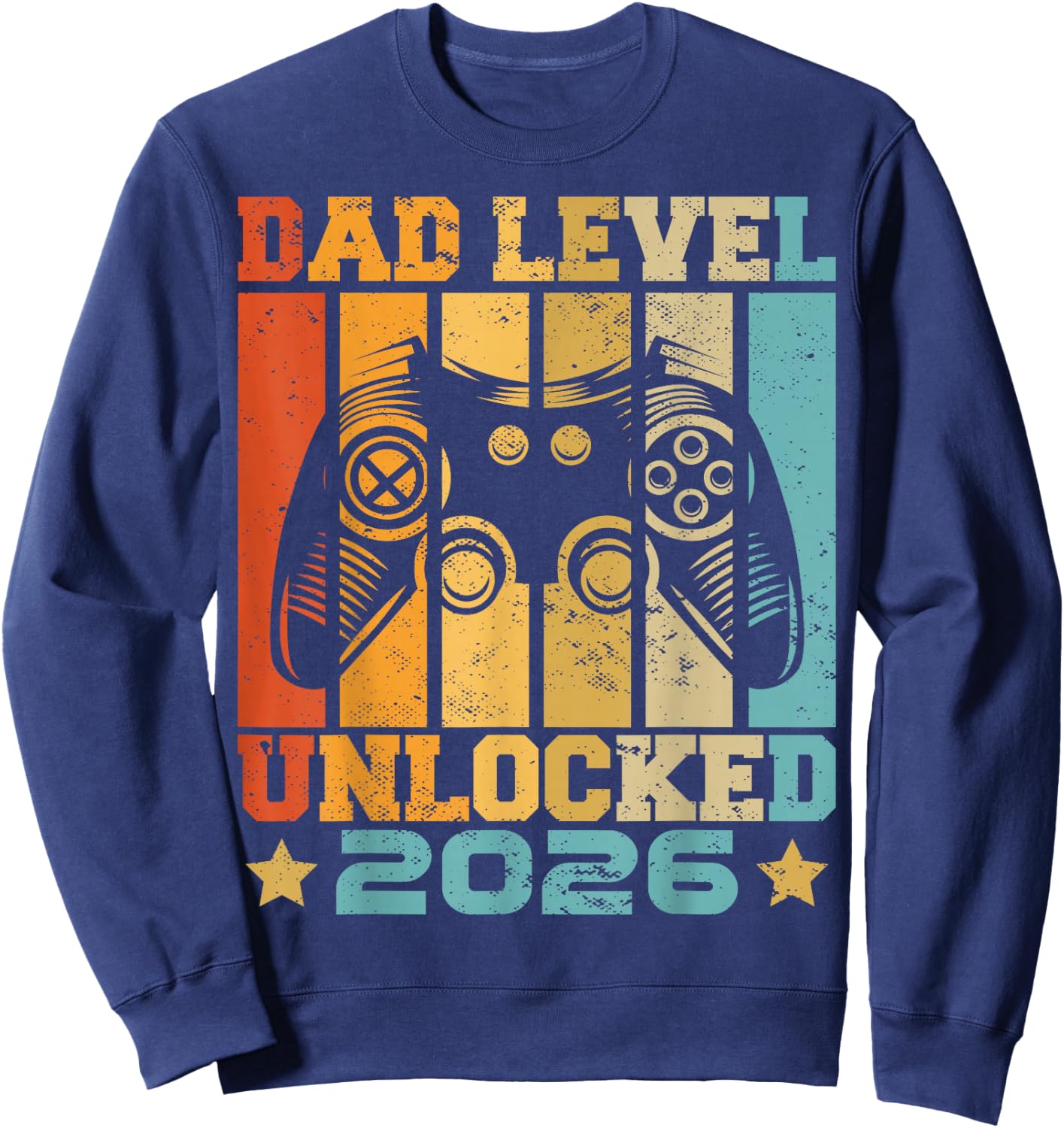 Dad Level Unlocked 2026 Baby Announcement Daddy Gaming Sweatshirt - Sweatshirt | Navy