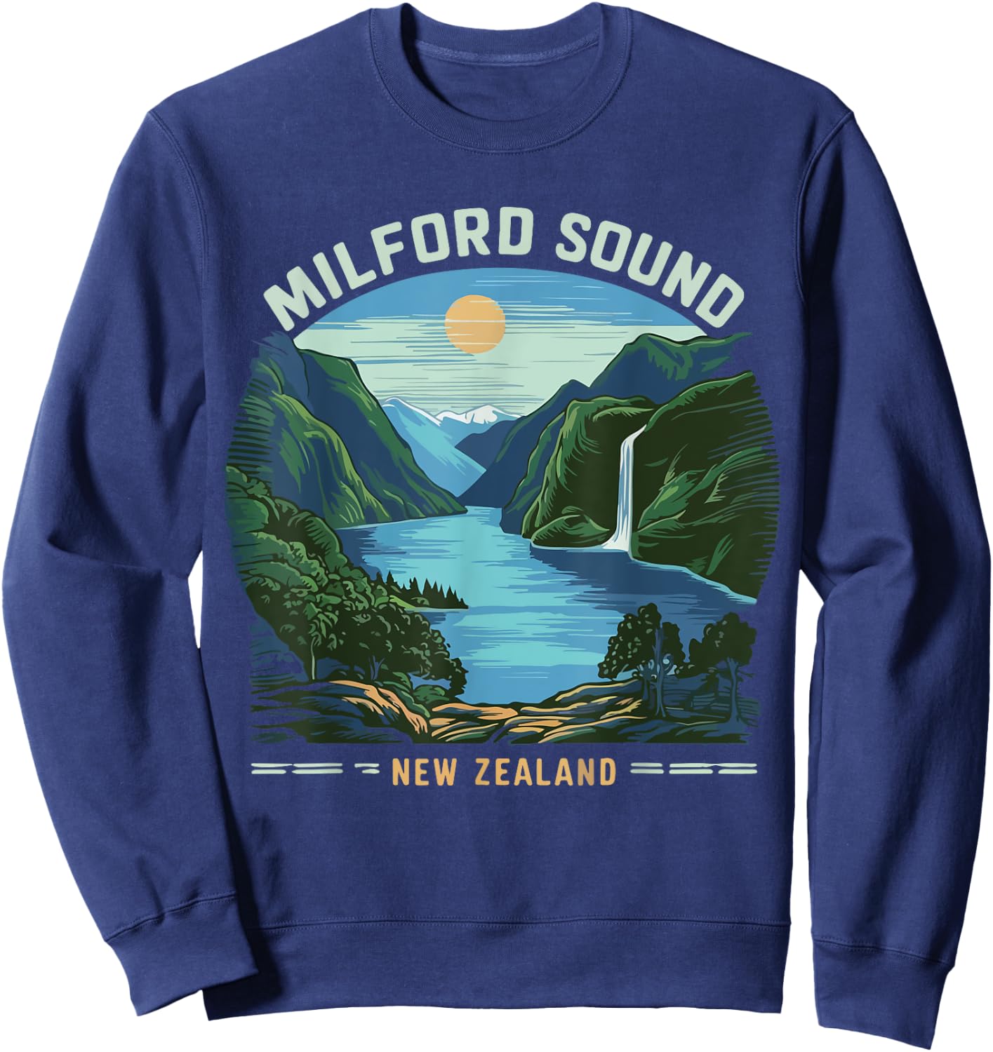 Milford Sound Fjords New Zealand Hike Costume Sweatshirt - Sweatshirt | Navy