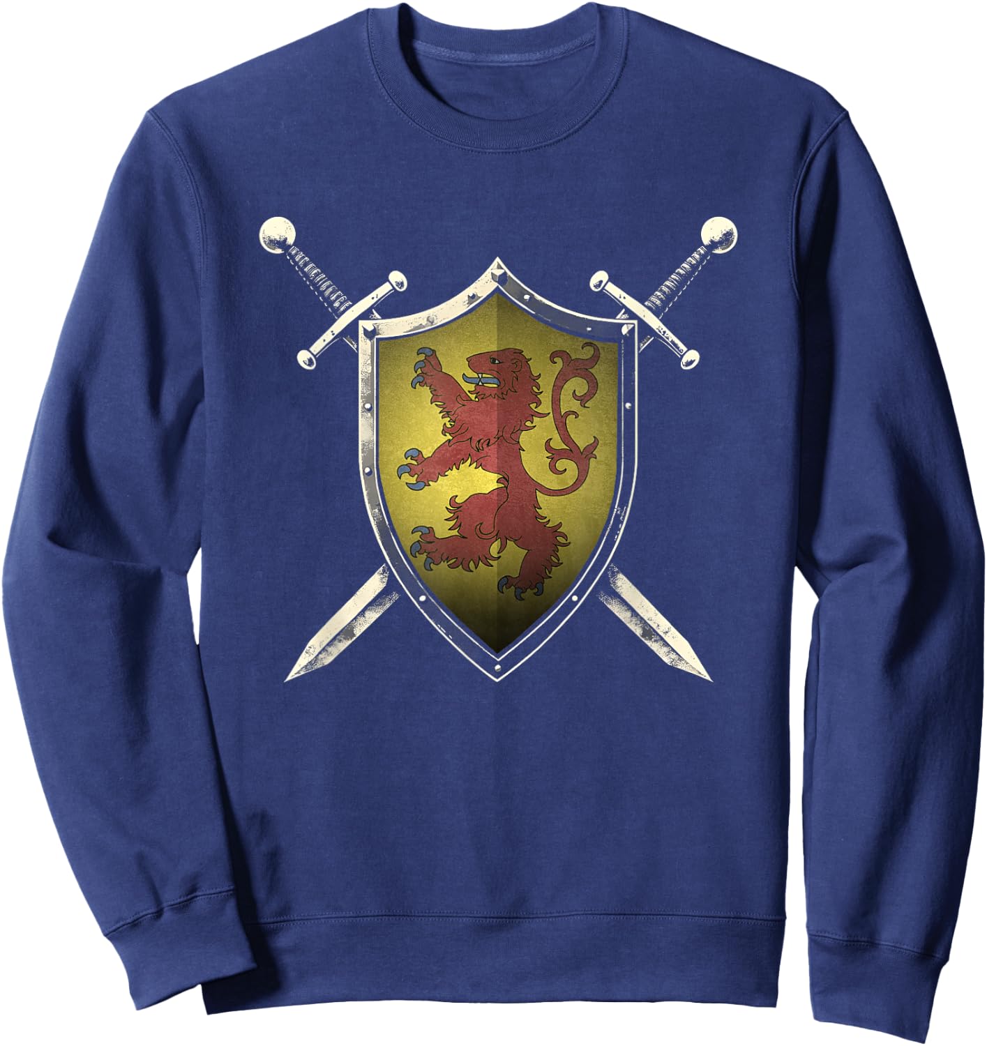 Scotland Medieval Knight Shield Scottish Flag Sweatshirt - Sweatshirt | Navy