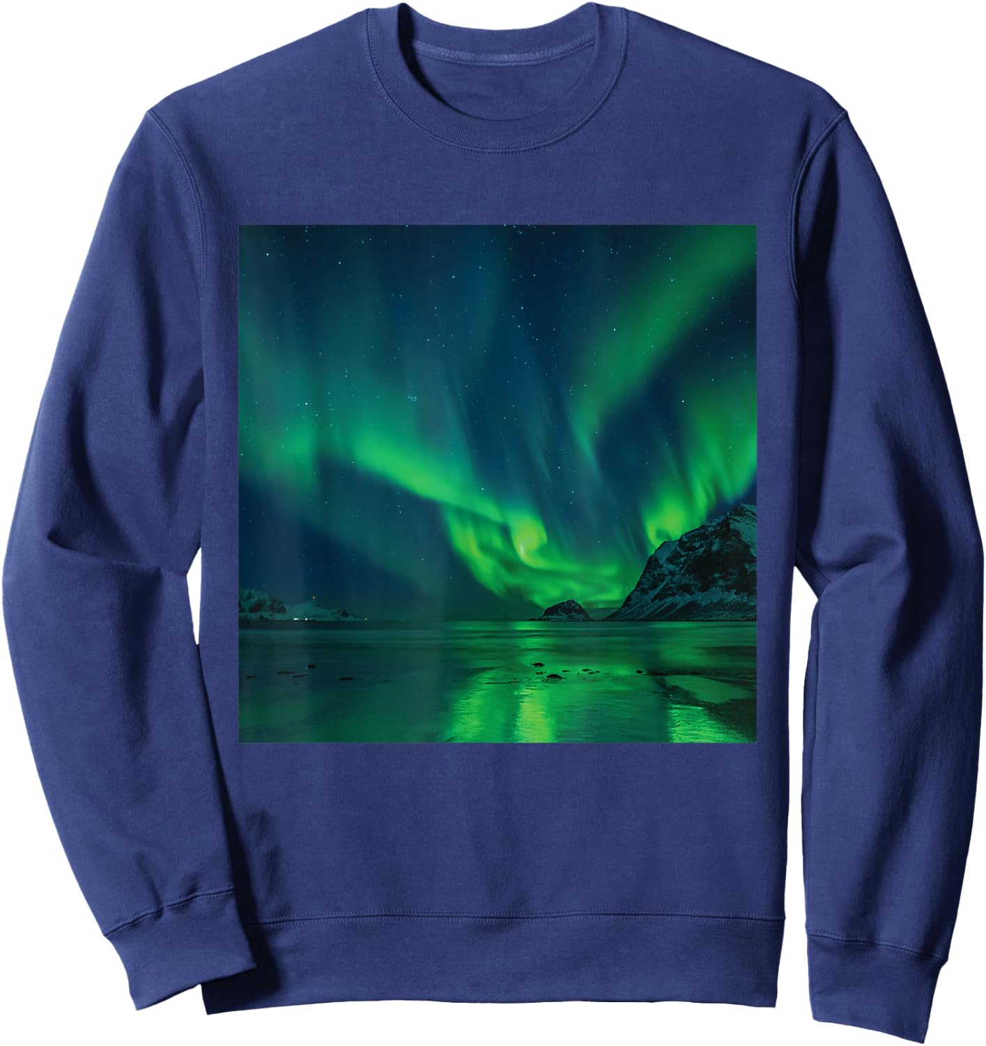 Aurora Borealis I Polar Lights Iceland Vacation Sweatshirt - Sweatshirt | Navy