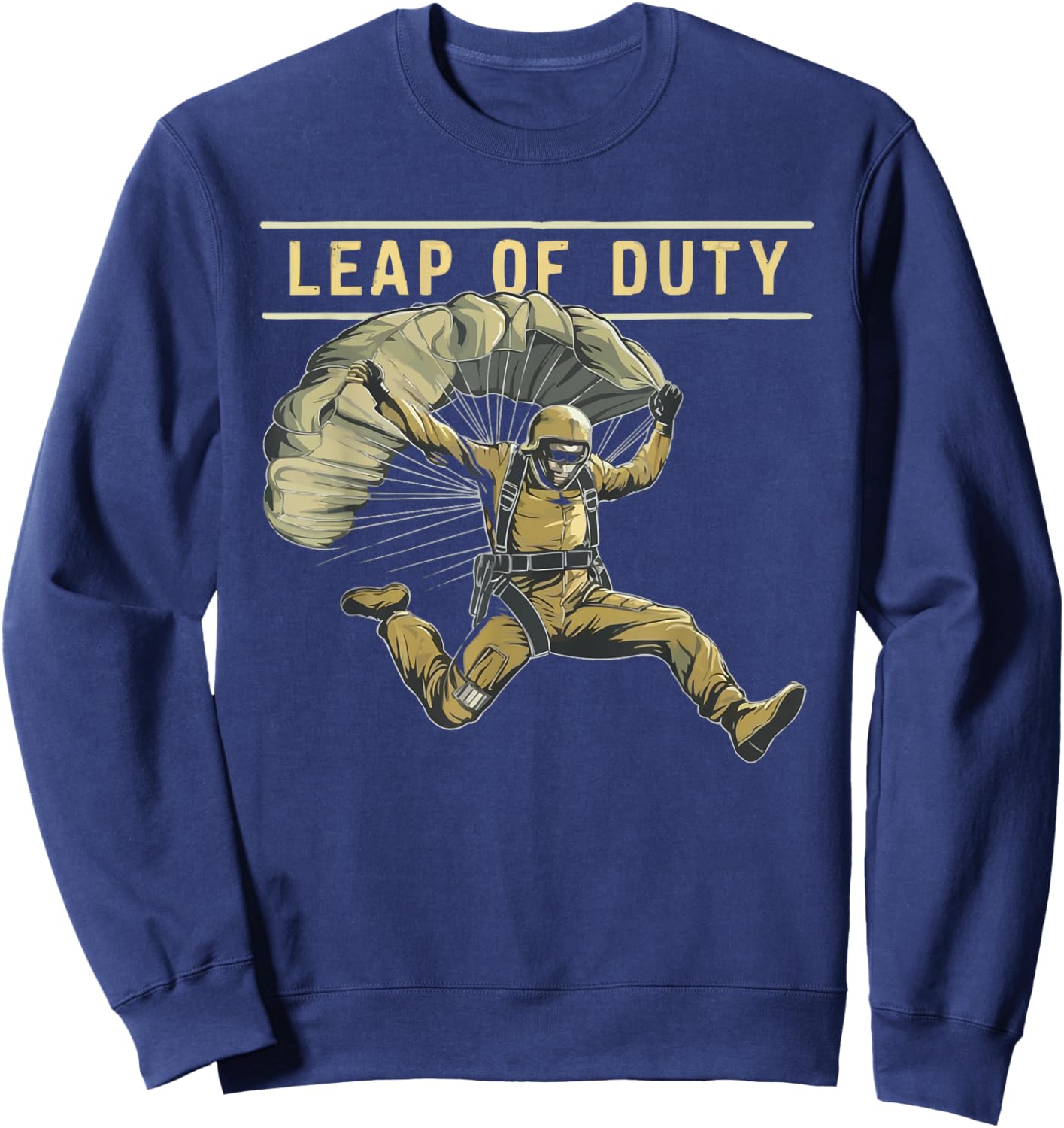 Airborne Paratrooper Military Soldier Parachute Sweatshirt - Sweatshirt | Navy