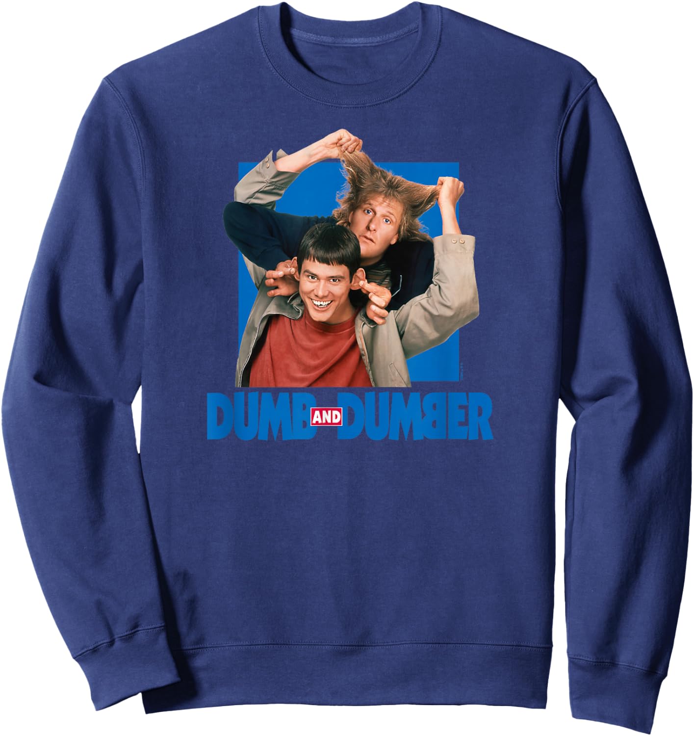 Dumb & Dumber - Lloyd Christmas and Harry Dunne Funny Duo , Small, Black Sweatshirt - Sweatshirt | Navy