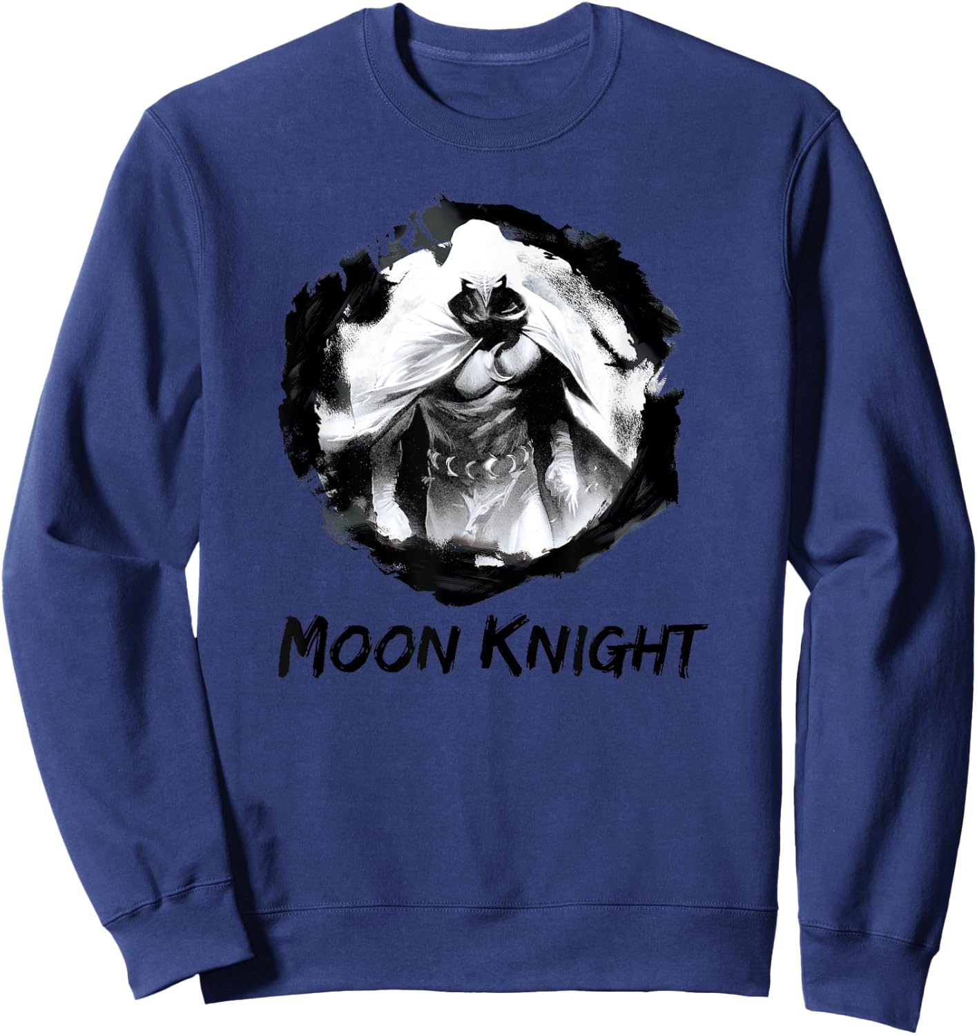 Marvel Moon Knight Paint Smudge Print Classic Comic Sweatshirt - Sweatshirt | Navy