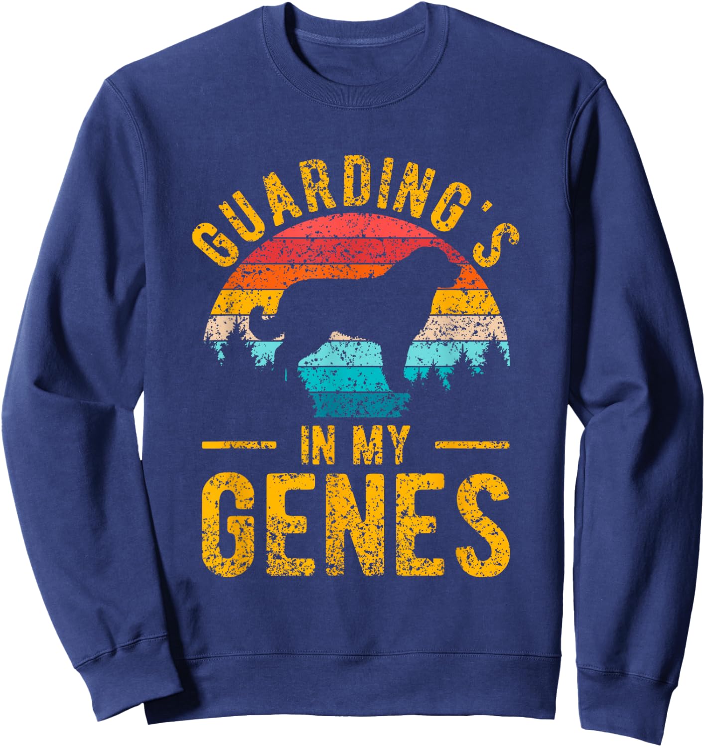 Guarding's In My Genes Owner Kangals Dog Puppy Kangal Sweatshirt - Sweatshirt | Navy