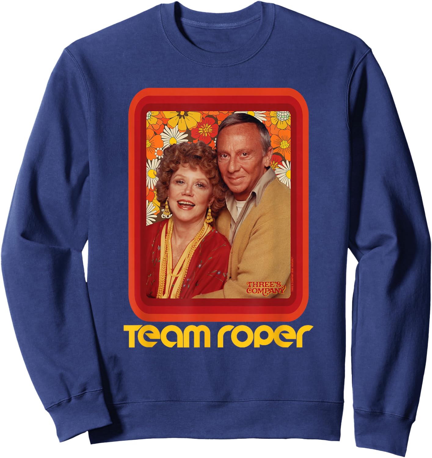 Team Roper! Three's Company Stanley & Helen Roper Retro Sweatshirt - Sweatshirt | Navy
