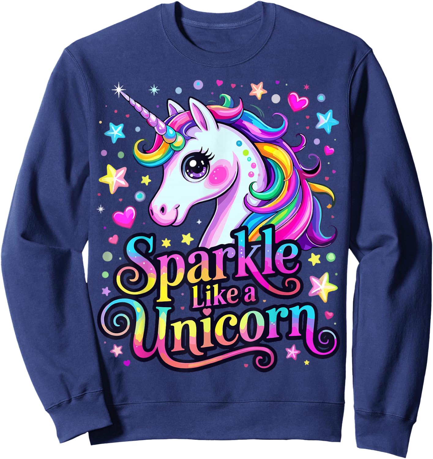 Cute Sparkle Like a Unicorn Sweatshirt - Sweatshirt | Navy