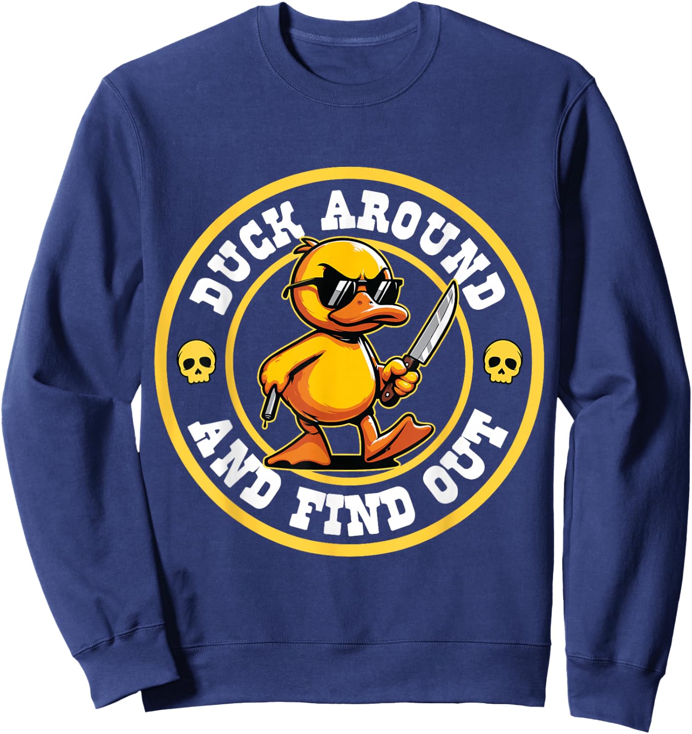Duck Lover Art Men Women Boys Girls Rubber Duck Funny Ducks Sweatshirt - Sweatshirt | Navy