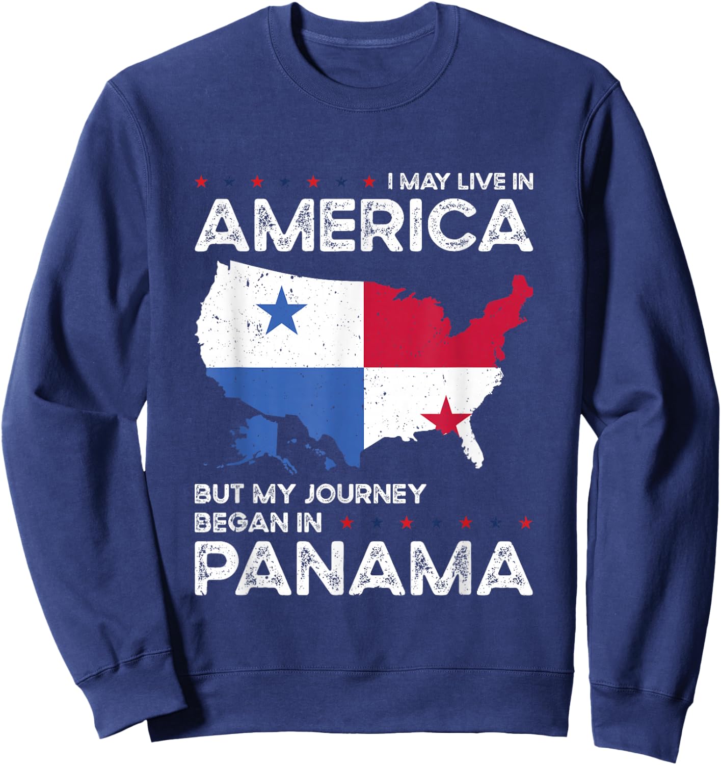 Panamanian American Patriot USA Grown Panama US Flag Sweatshirt - Sweatshirt | Navy