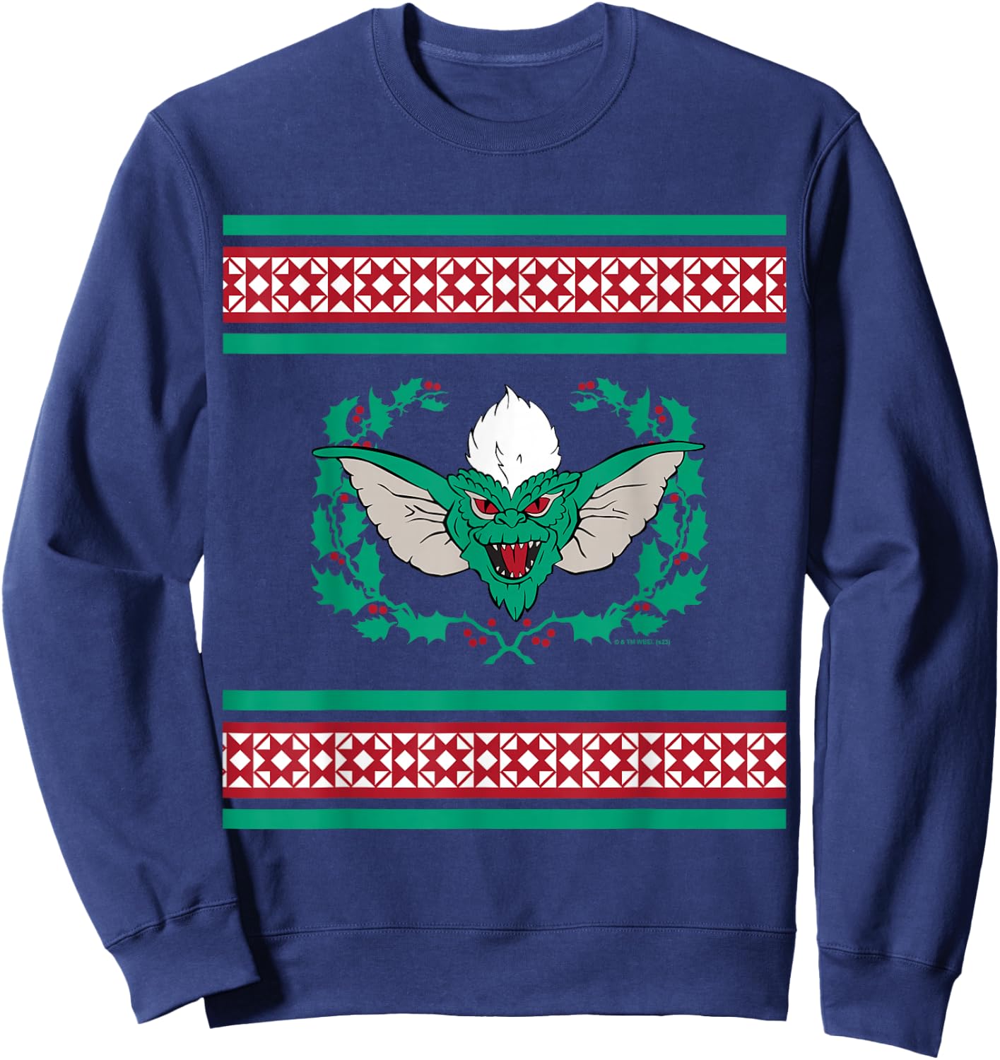 Gremlins - After Midnight Sweater Pattern Sweatshirt - Sweatshirt | Navy