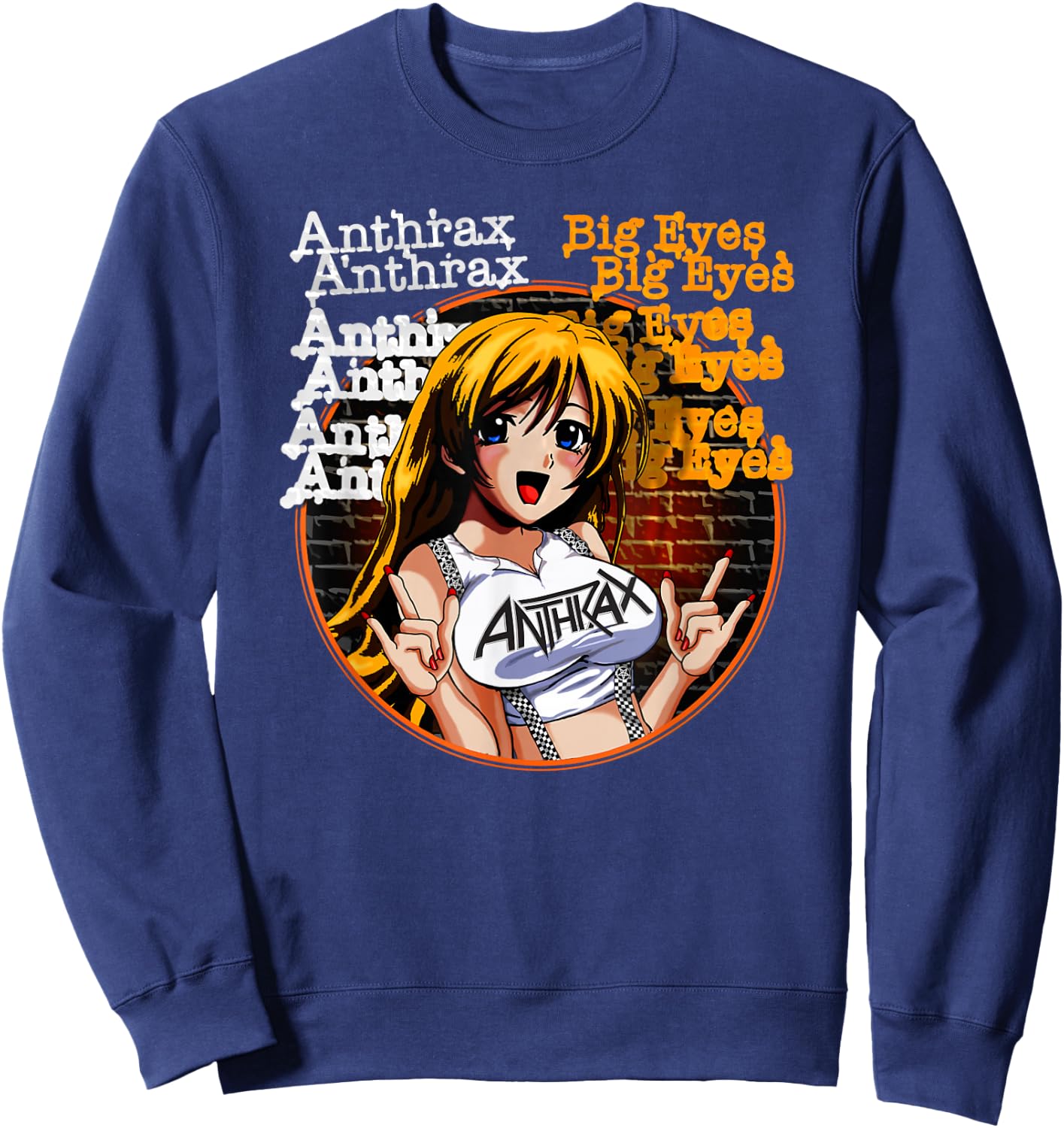 Anthrax – Anthems Big Eyes Sweatshirt - Sweatshirt | Navy