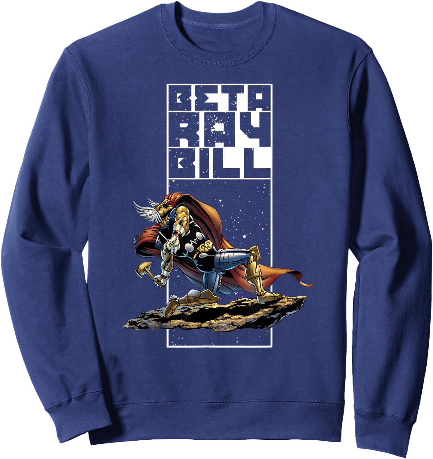 Marvel Comics Retro Beta Ray Bill Mighty Thor Vintage Sweatshirt - Sweatshirt | Navy