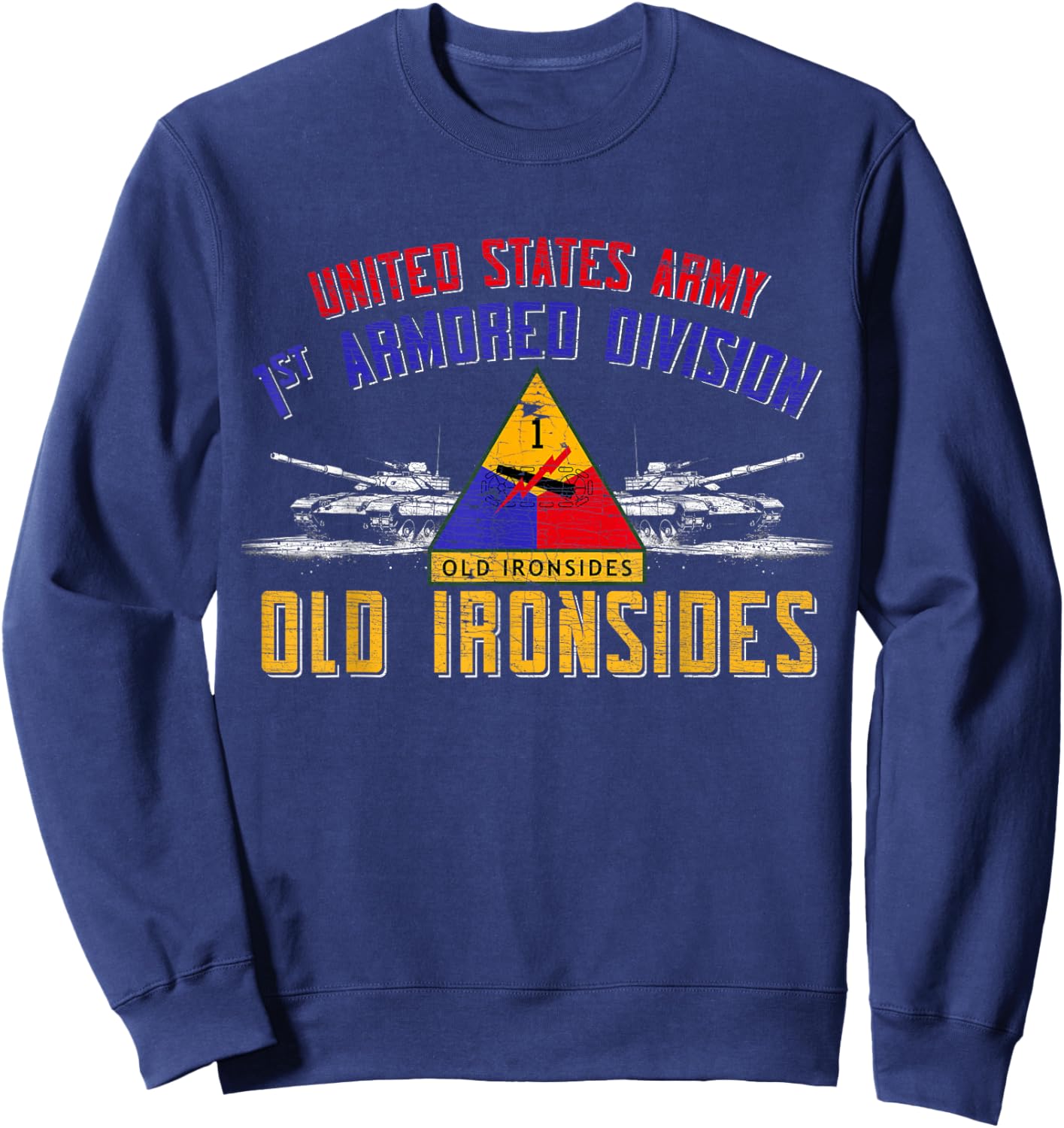 1st Armored Division America's Tank Division Vintage Gifts Sweatshirt - Sweatshirt | Navy