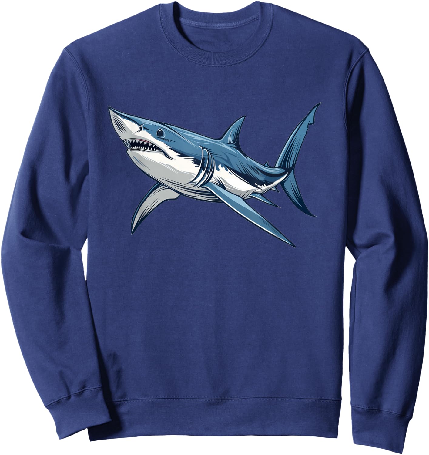 Mako Shark Retro Sweatshirt - Sweatshirt | Navy