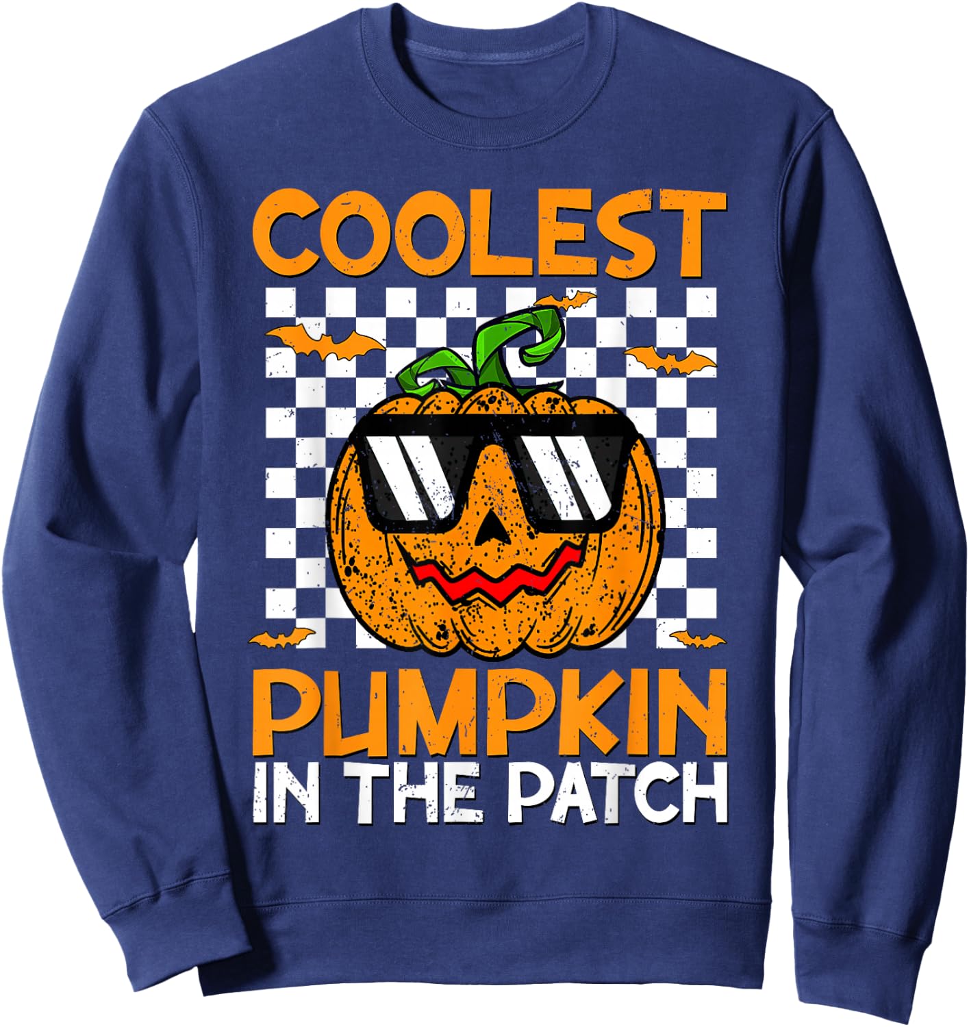 Coolest Pumpkin In The Patch Outfit Halloween Kids Sweatshirt - Sweatshirt | Navy