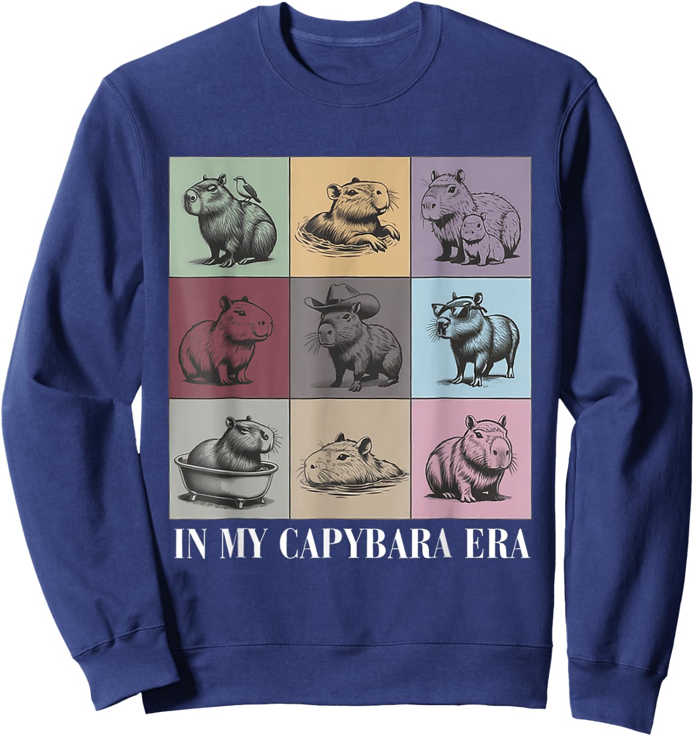 Cute Capybara Lover In My Capybara Era Gift Boys Girls Sweatshirt - Sweatshirt | Navy