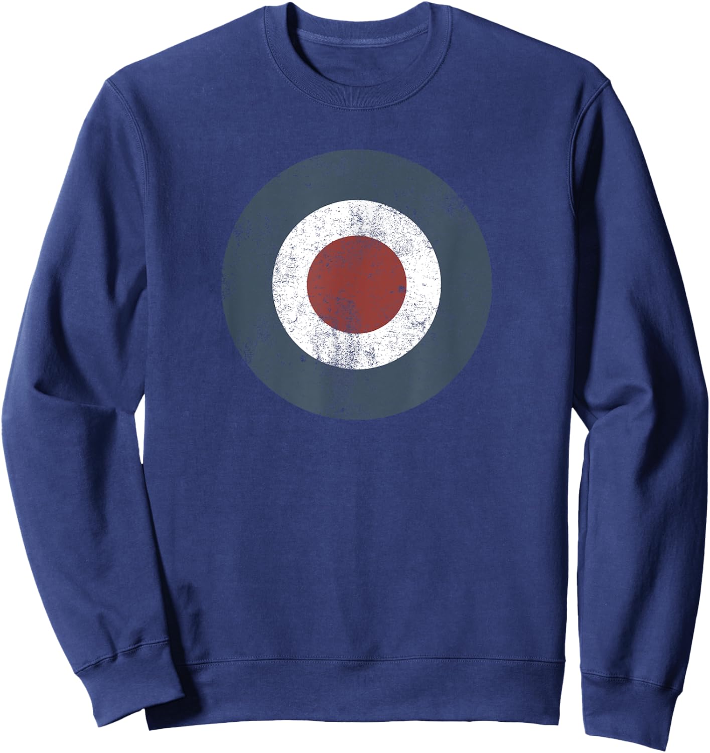 Mod Target Northern Soul Ska Bullseye UK RAF Roundel Target , Black, Small Sweatshirt - Sweatshirt | Navy