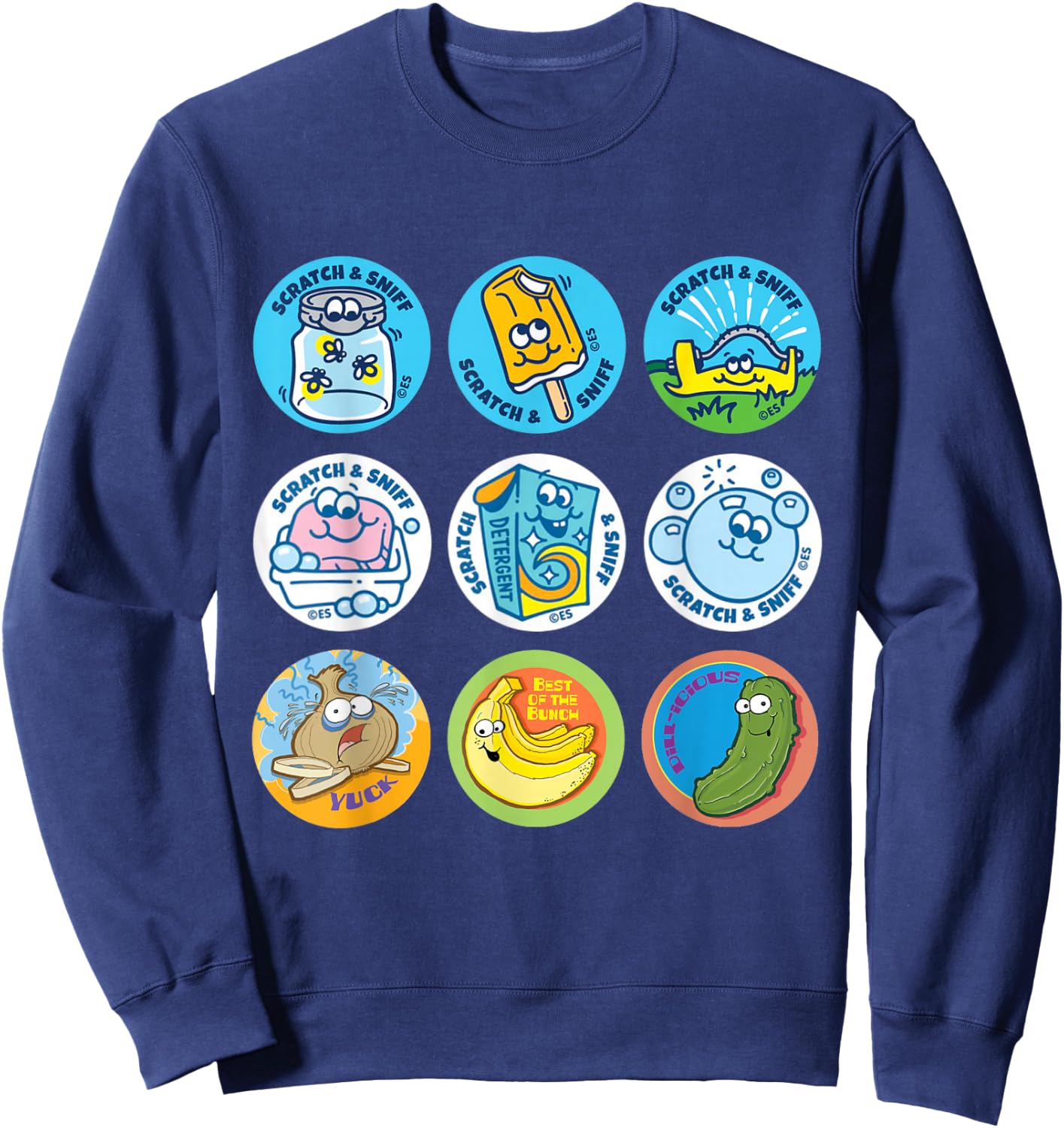 Scratch And Sniff Sticker Ice Cream, Scooper Dooper! Vintage Women Kids Sweatshirt - Sweatshirt | Navy