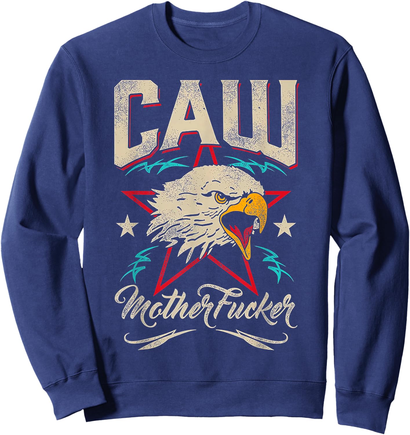 Caw Motherfucker Eagle Sweatshirt - Sweatshirt | Navy