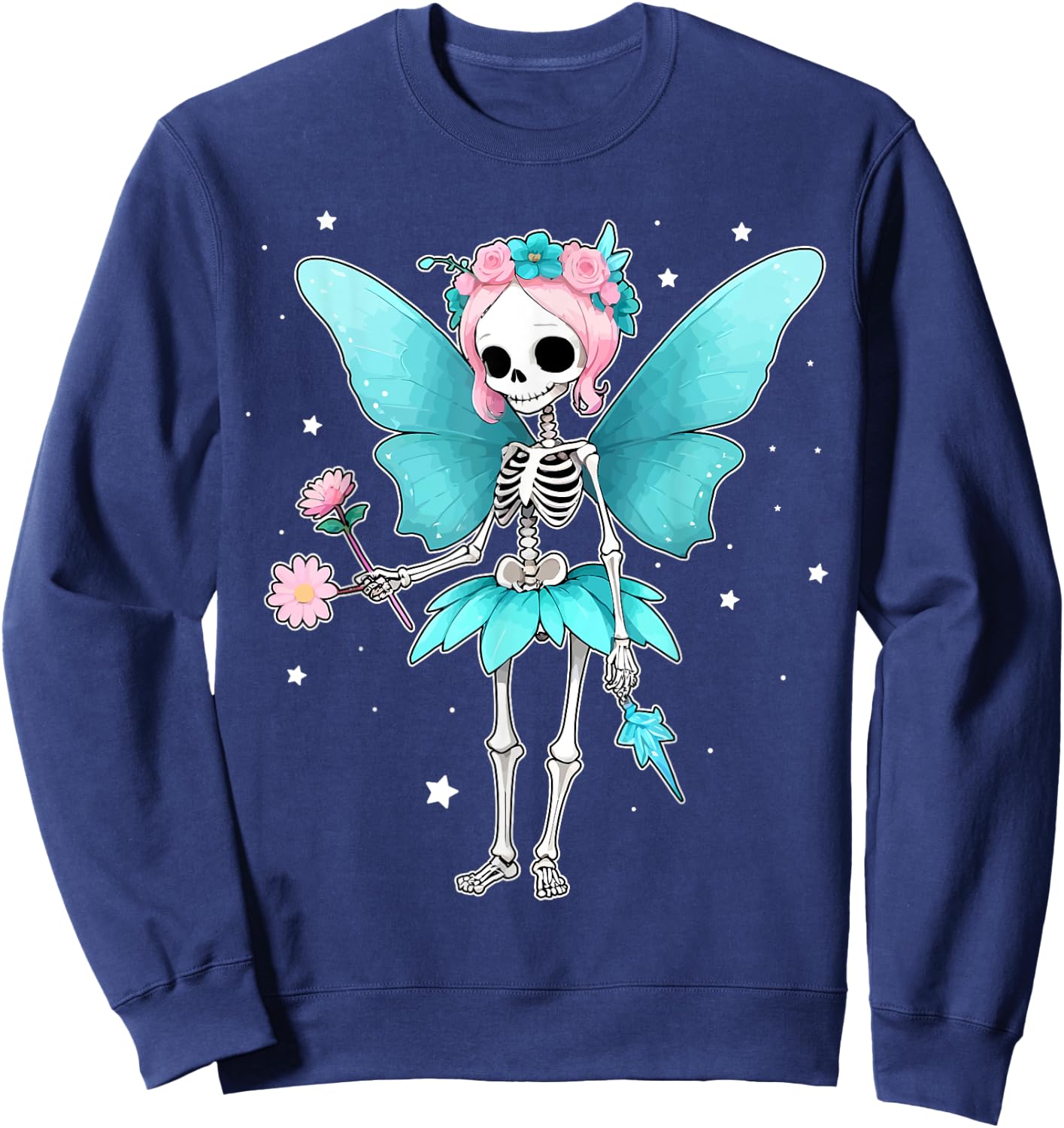 Fairy Skeleton Enchanted Gothic Sweatshirt - Sweatshirt | Navy