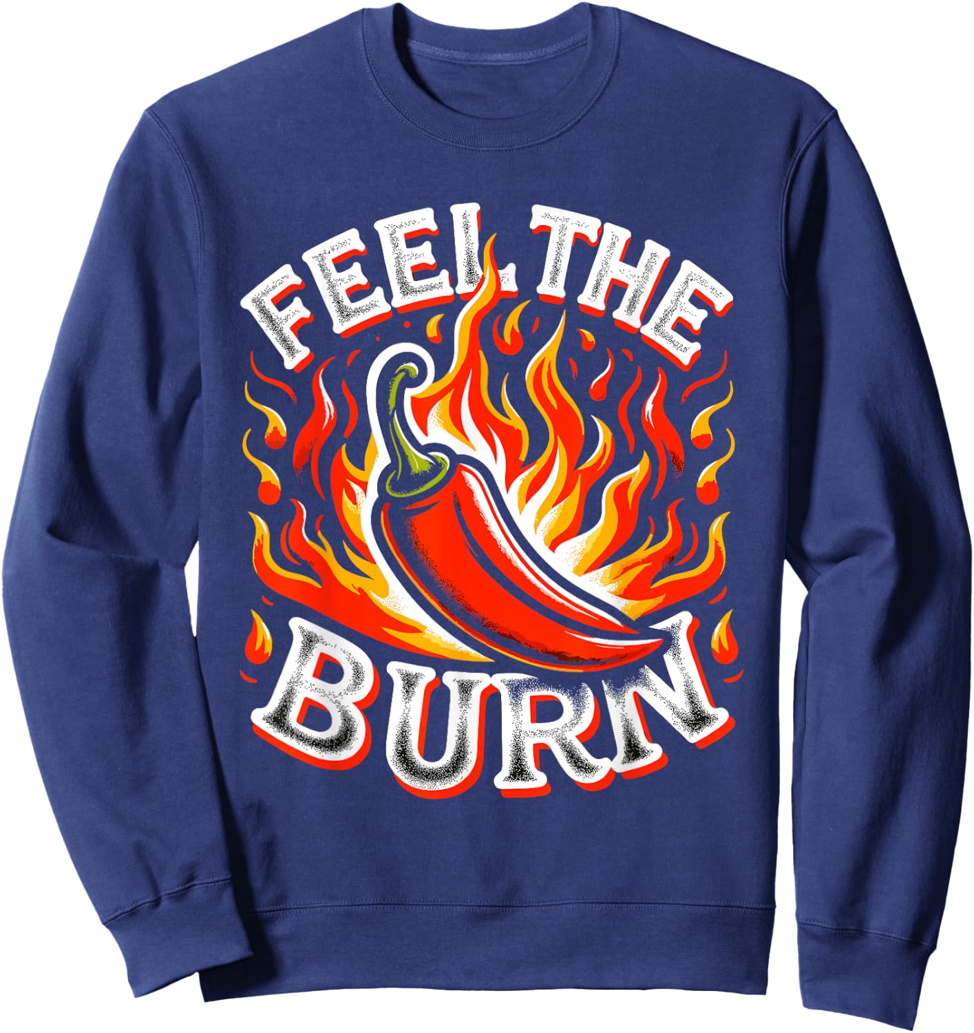 Spicy Food Lover Chili Peppers Chef Spice Scoville scale Sweatshirt - Sweatshirt | Navy