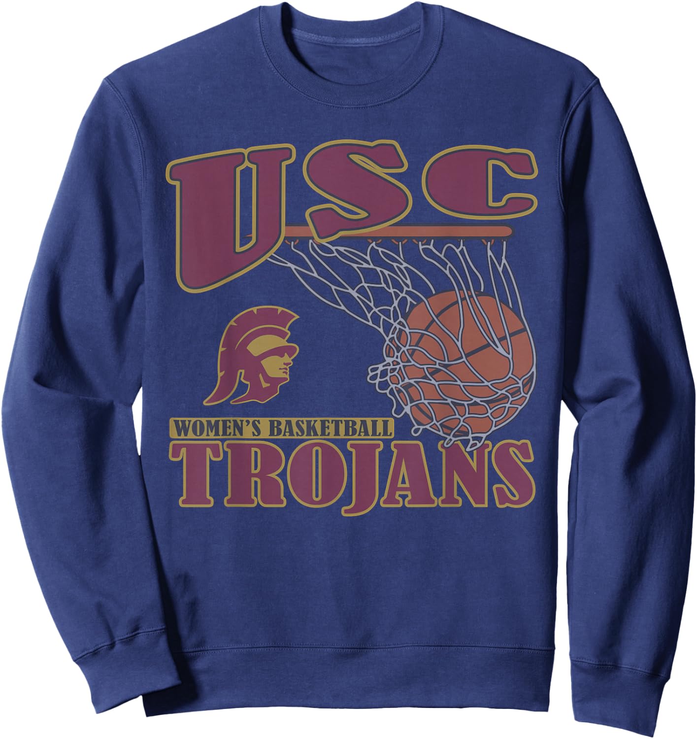 Elite Authentics USC Trojans Women's Basketball Vintage Black Sweatshirt - Sweatshirt | Navy