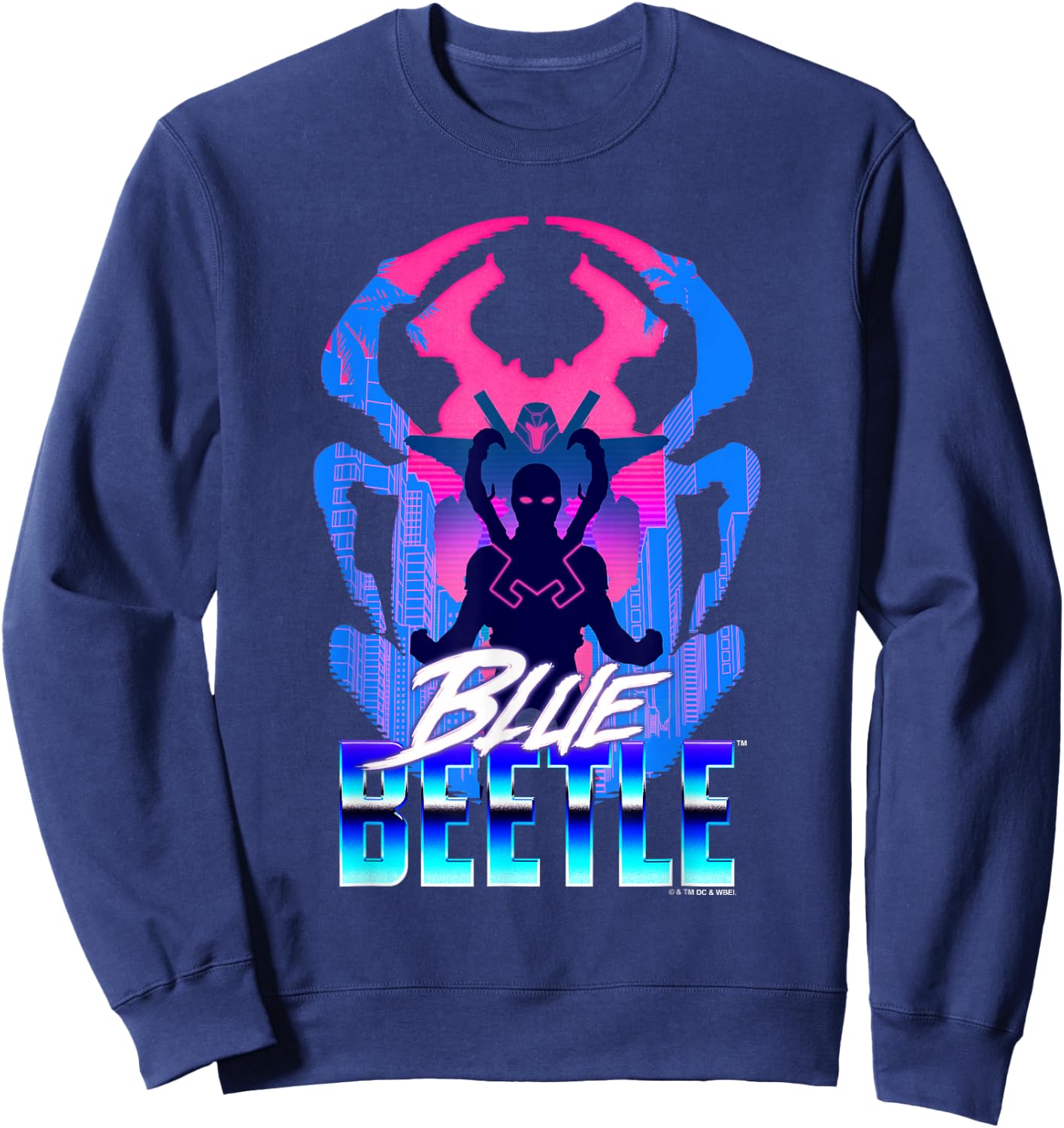 Blue Beetle Movie Silhouette Sweatshirt - Sweatshirt | Navy