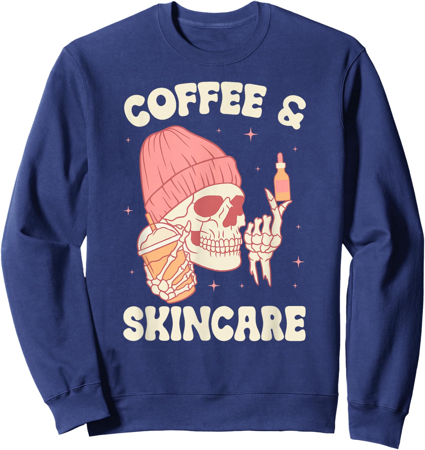 Coffee & Skincare Esthetician Esthetics Estheticians Sweatshirt - Sweatshirt | Navy