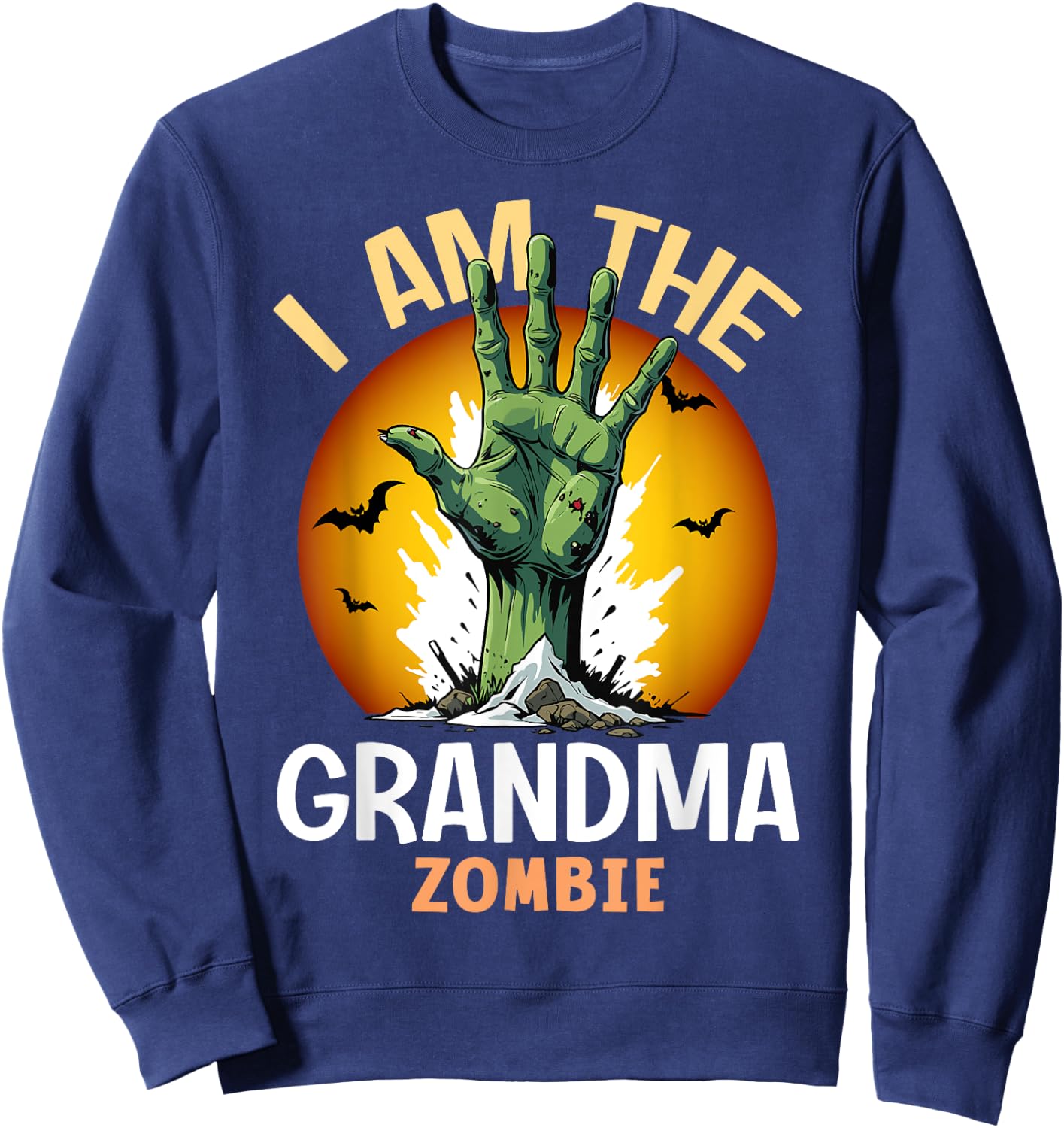 Halloween Matching Grandma Zombie Costume Sweatshirt - Sweatshirt | Navy