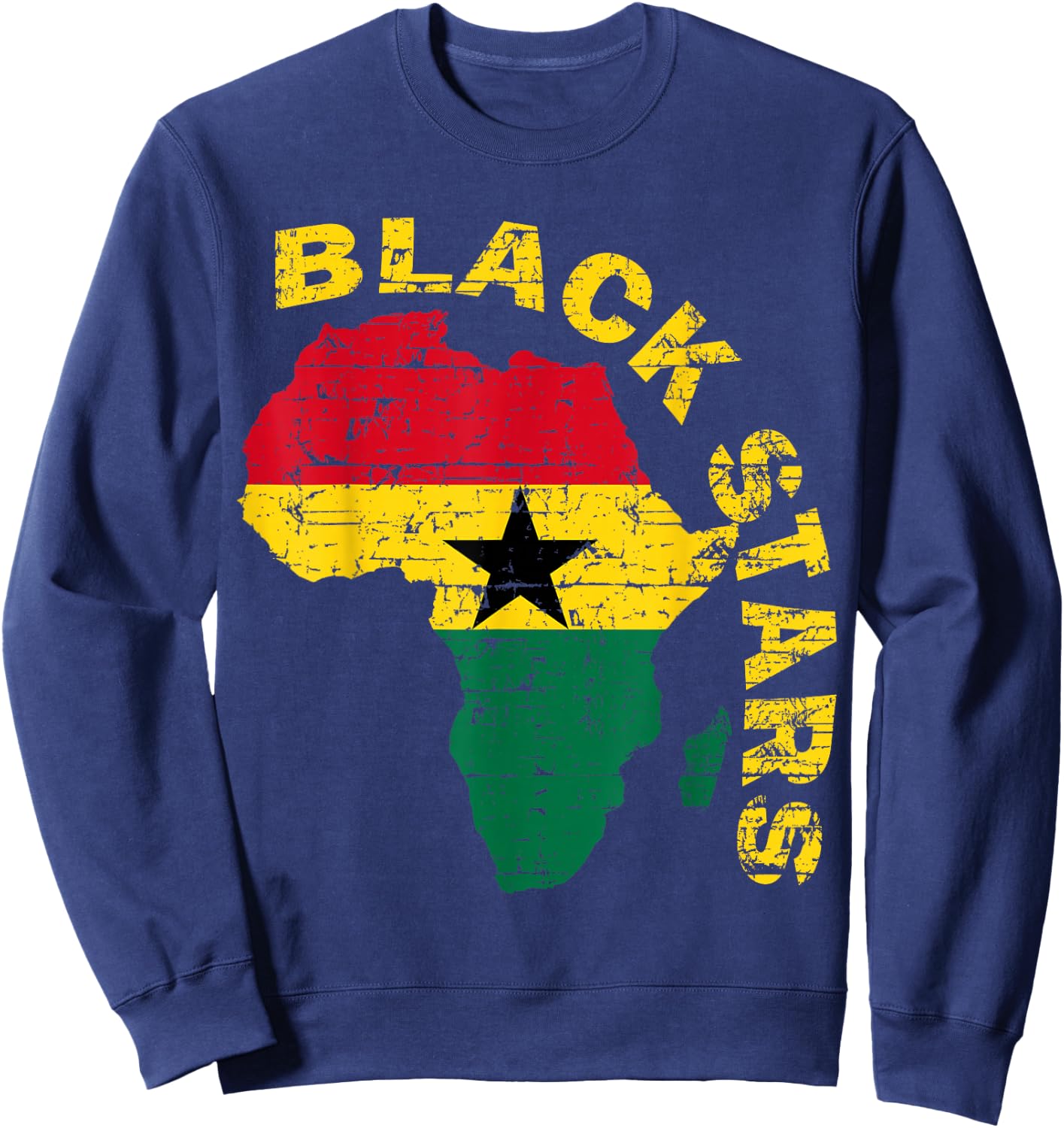 Blackstars of Ghana African soccer Sweatshirt - Sweatshirt | Navy