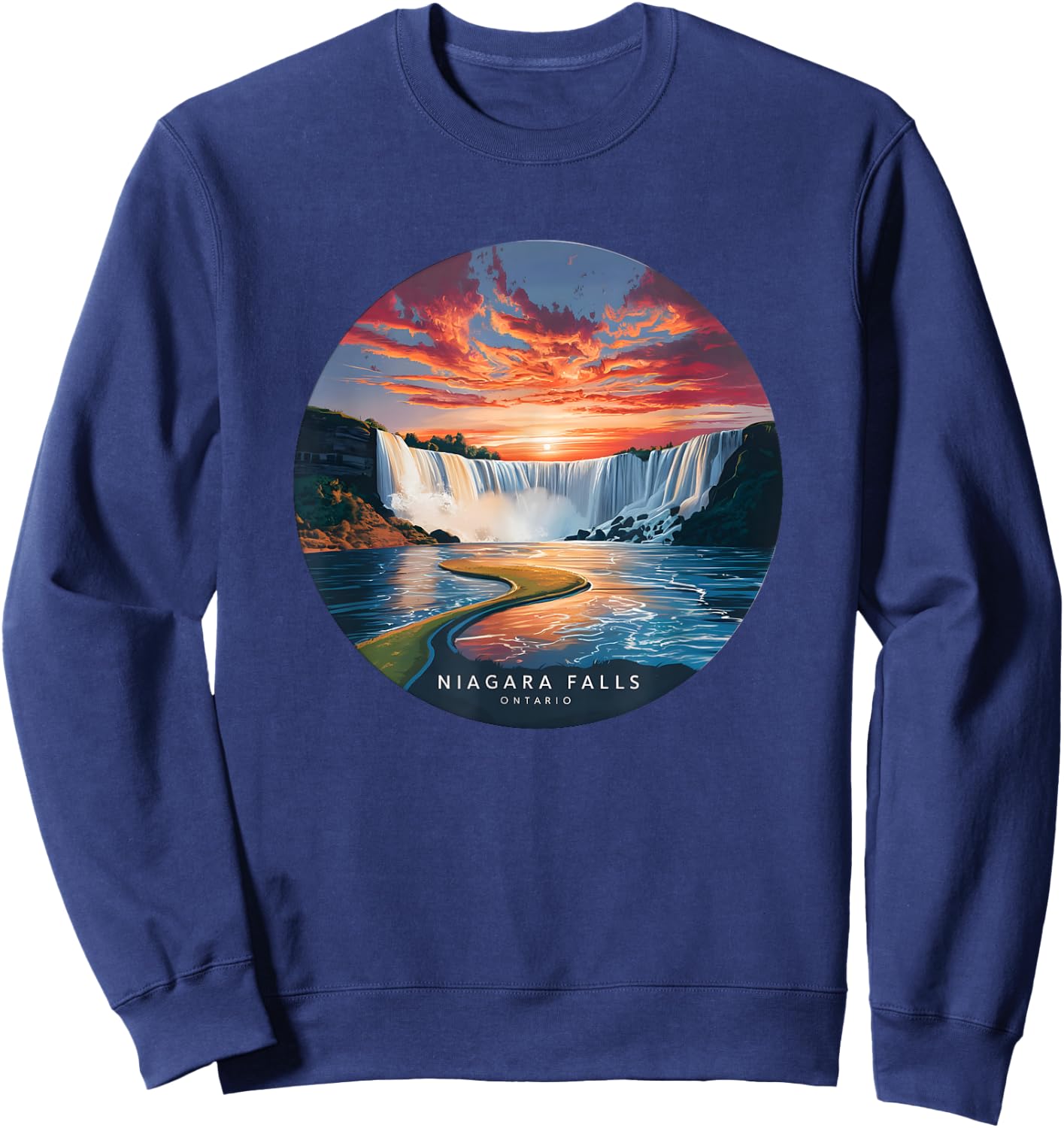 Niagara Falls Ontario Canada Sunset Sweatshirt - Sweatshirt | Navy