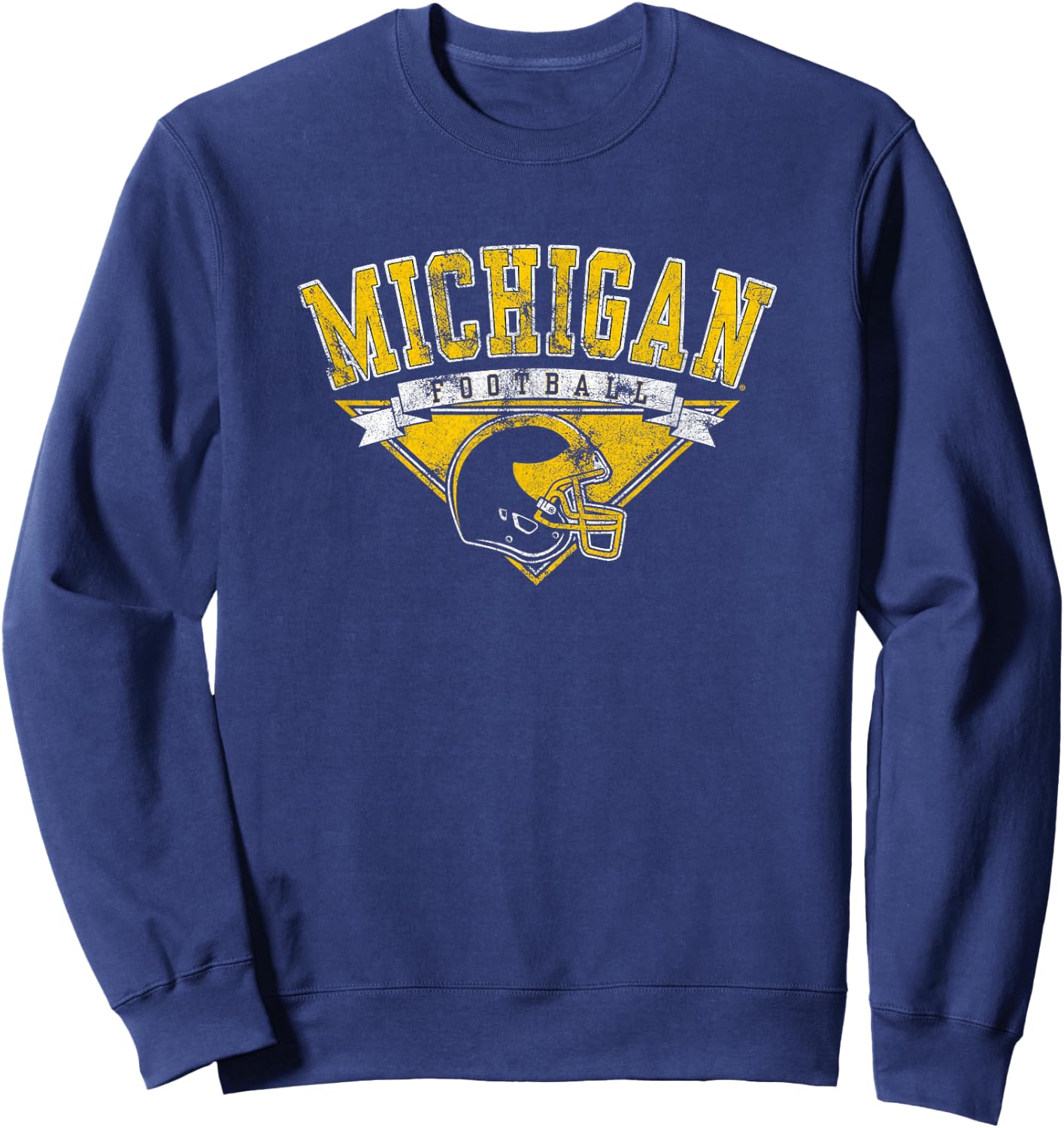 University of Michigan Wolverines U of M Football Helmet Sweatshirt - Sweatshirt | Navy