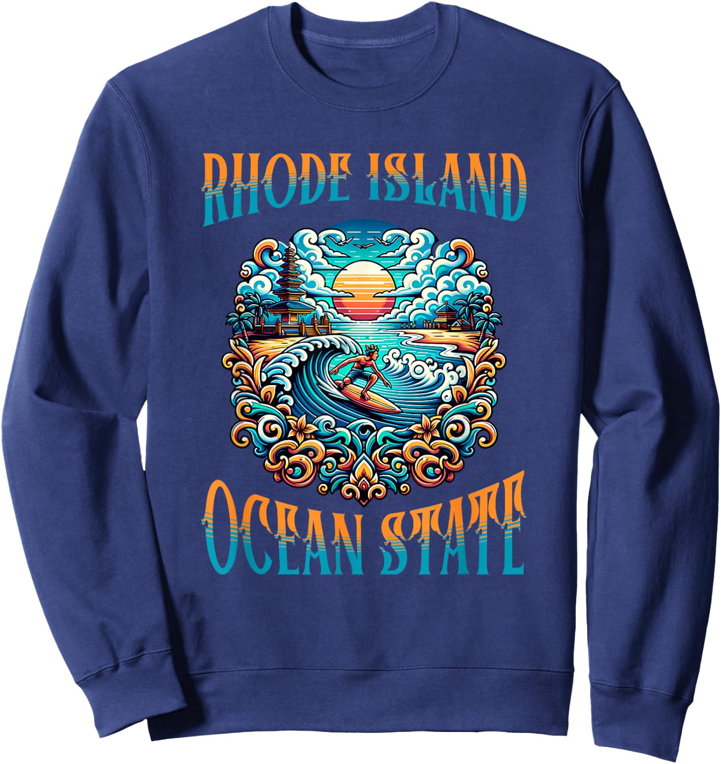 Rhode Island Ocean State Sweatshirt - Sweatshirt | Navy