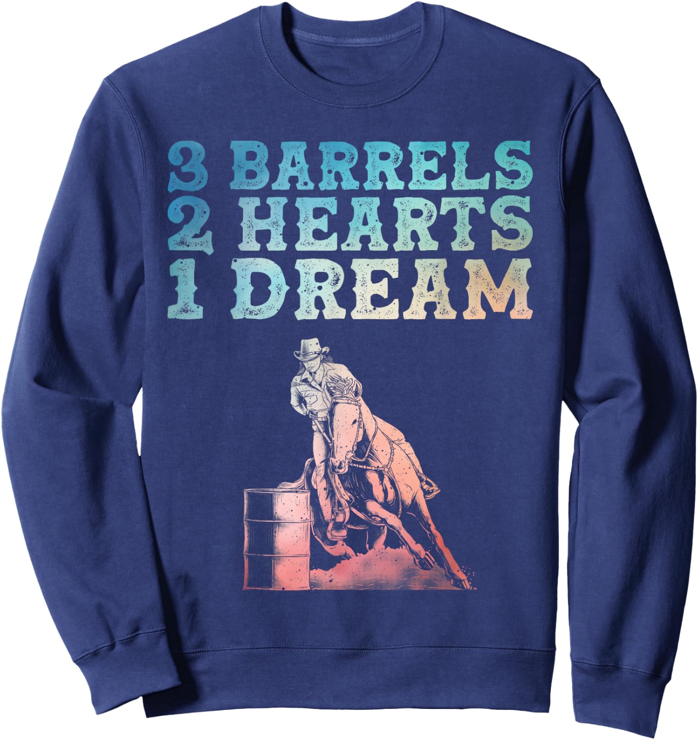 Cool Barrel Racing Design Men Rodeo Barrel Racer Sweatshirt - Sweatshirt | Navy