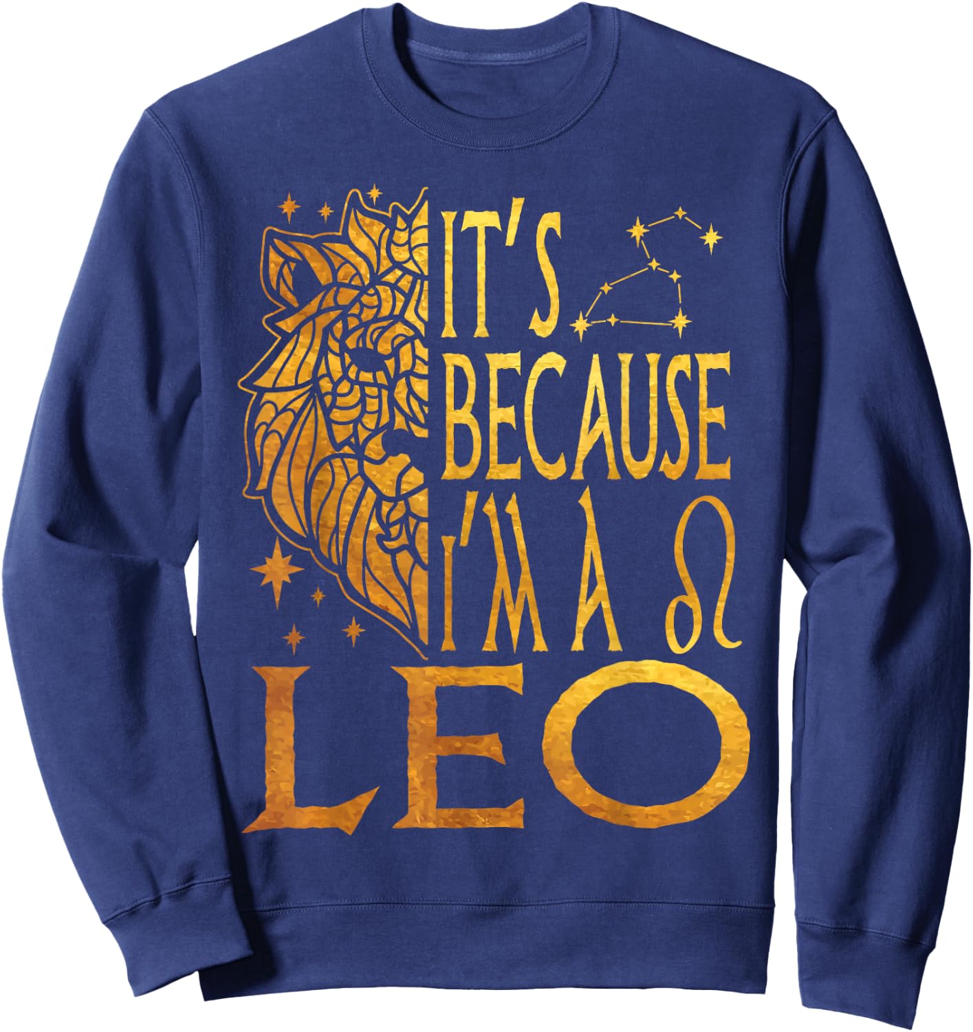 In Leo Zodiac Sign Symbol Lion July August Birthday Sweatshirt - Sweatshirt | Navy