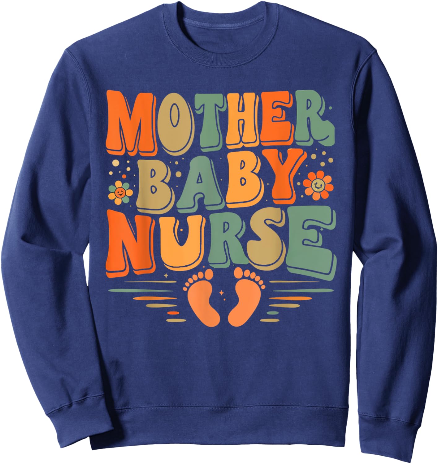 Postpartum Mother Baby Nurse Baby Postpartum Nursing Women Sweatshirt - Sweatshirt | Navy