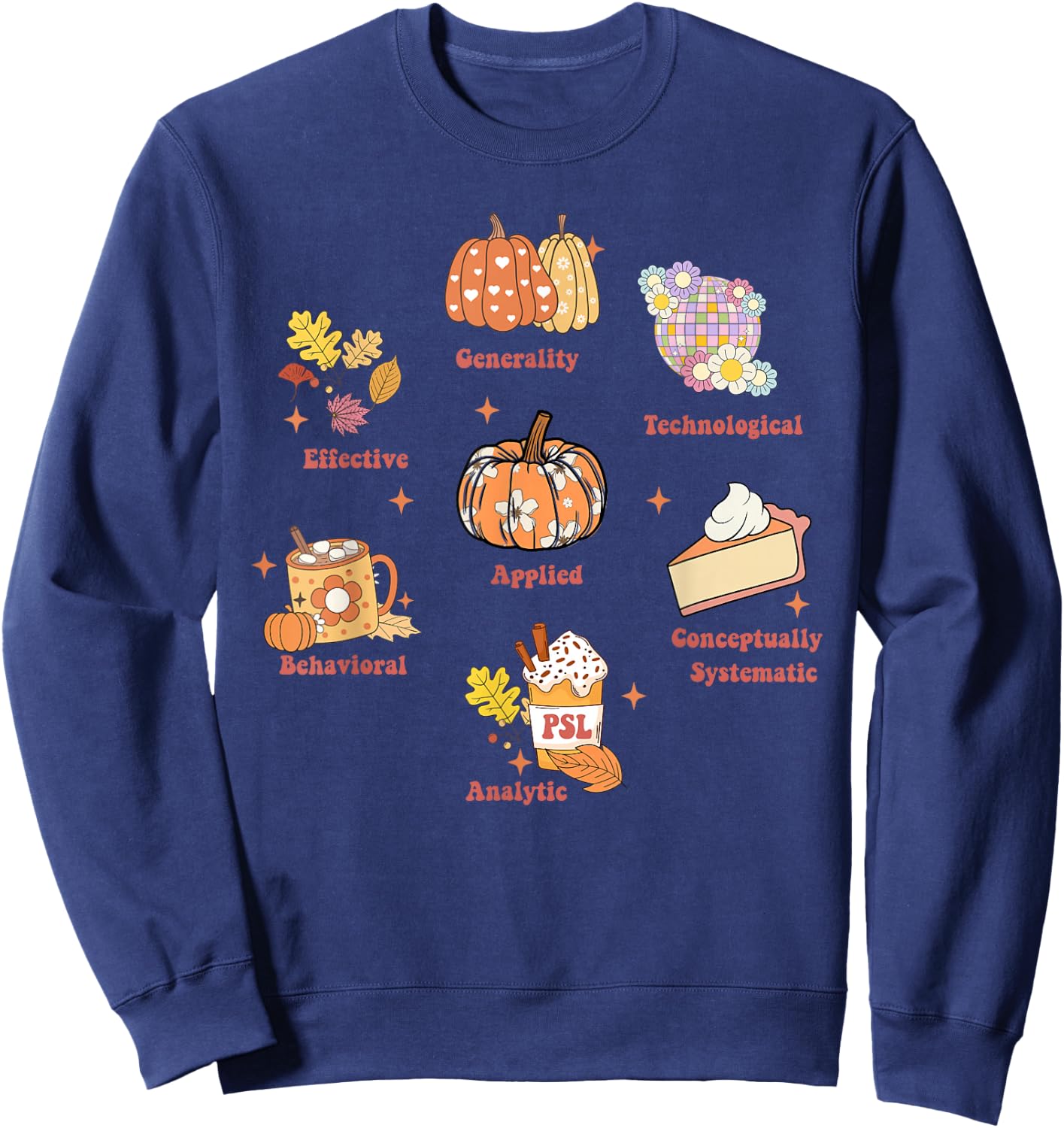 Registered Behavioral Technician Fall ABA Therapist RBT Sweatshirt - Sweatshirt | Navy
