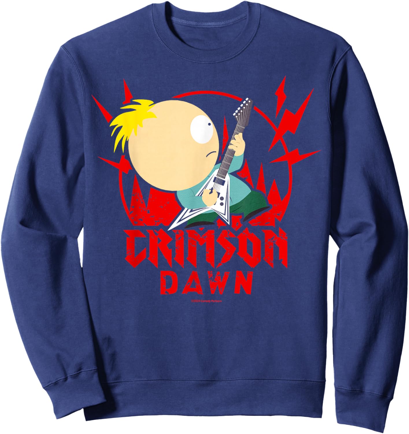 South Park Butters Rockin’ - Officially Licensed Sweatshirt - Sweatshirt | Navy