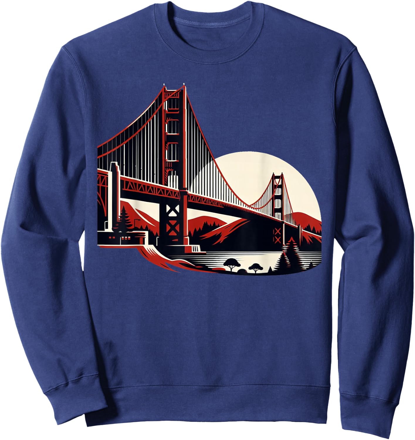 Golden Gate Bridge San Francisco California USA Golden Gate Sweatshirt - Sweatshirt | Navy