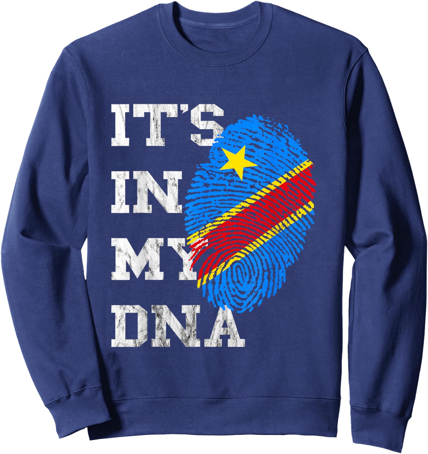 Coole Afrika Kongo Flagge Kongolese DNA Congo Sweatshirt - Sweatshirt | Navy