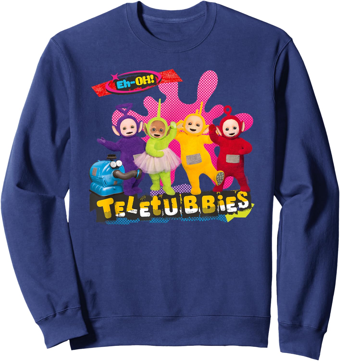 Teletubbies Eh Oh Characters Vacuum Sweatshirt - Sweatshirt | Navy