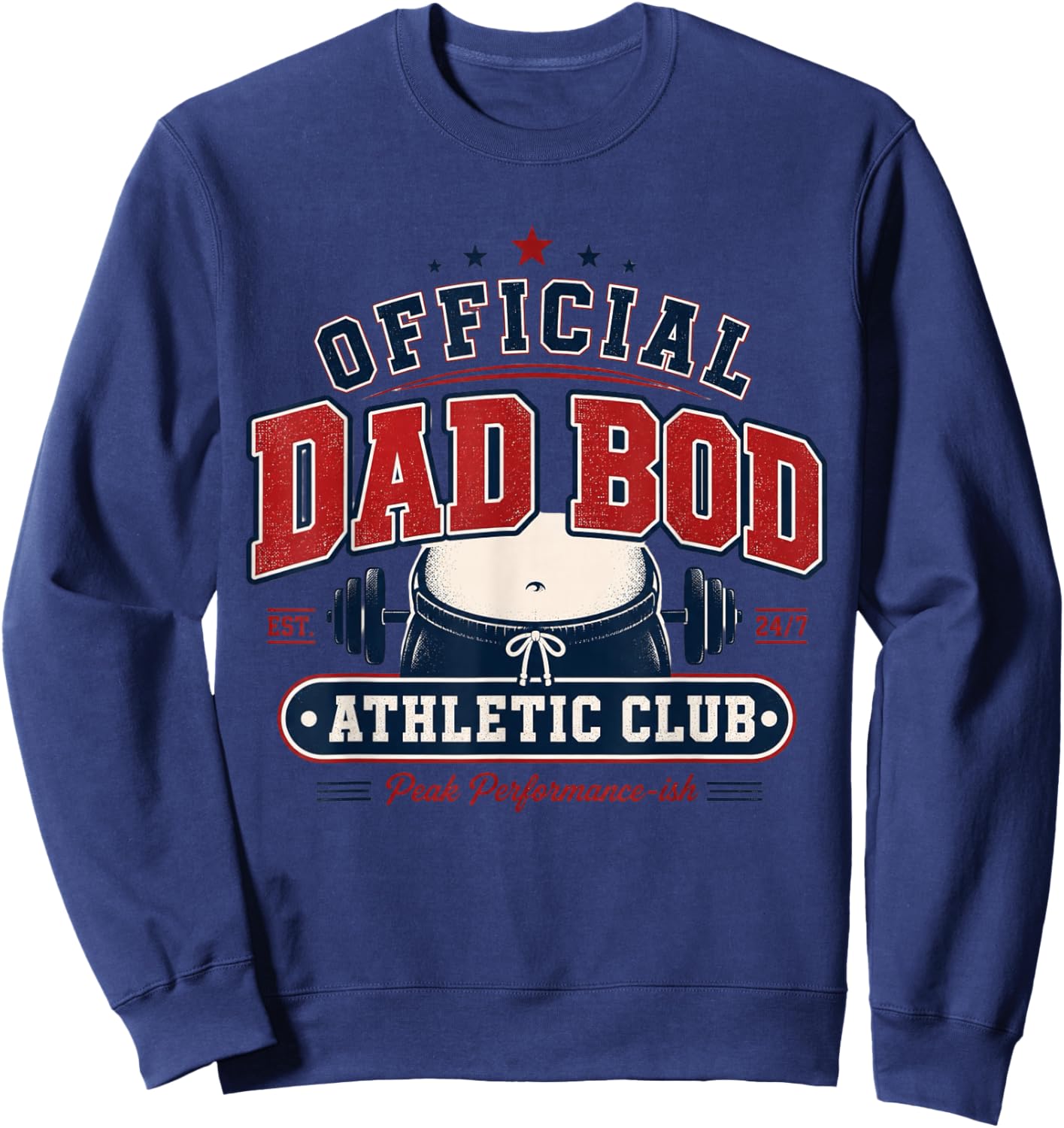 Official Dad BOD Athletic Club Sweatshirt - Sweatshirt | Navy