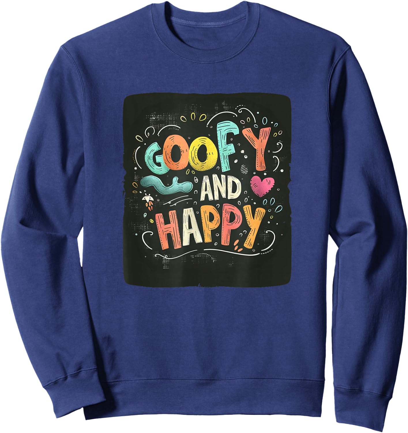 Cool Goofy and Happy Speech Costume for Adults and Kids Sweatshirt - Sweatshirt | Navy