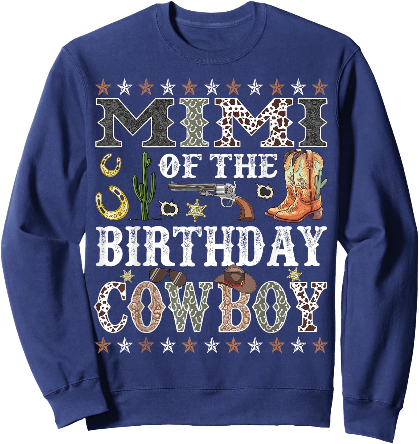 Mimi Of The Birthday Cowboy Rodeo Mimi Sweatshirt - Sweatshirt | Navy