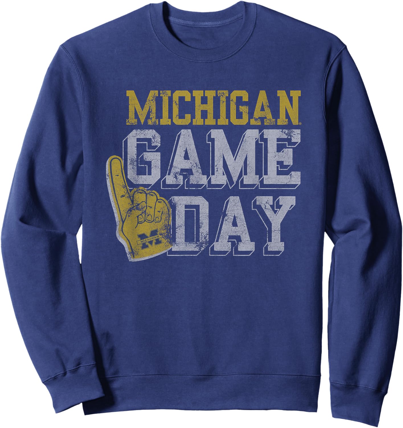 University of Michigan Wolverines U of M Spirit Game Day Sweatshirt - Sweatshirt | Navy