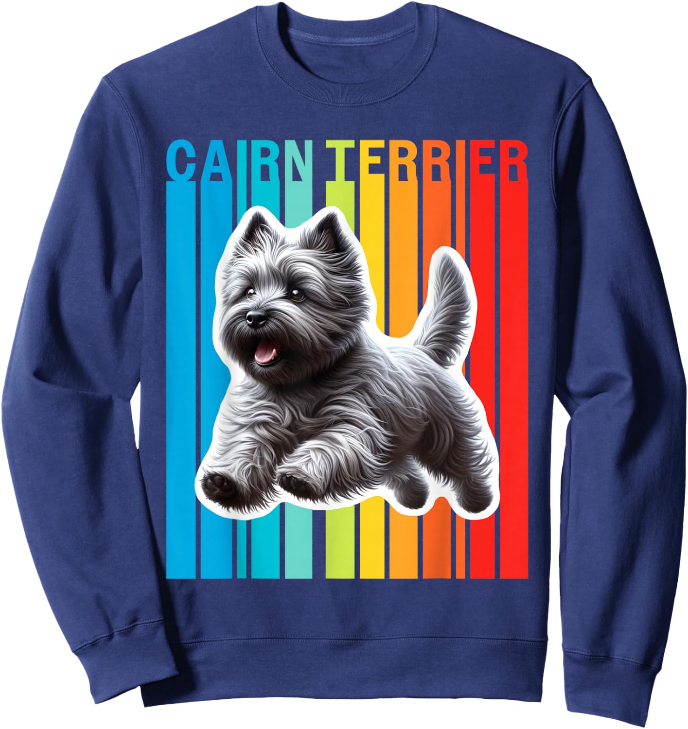 Colorful Cairn Terrier Sweatshirt - Sweatshirt | Navy