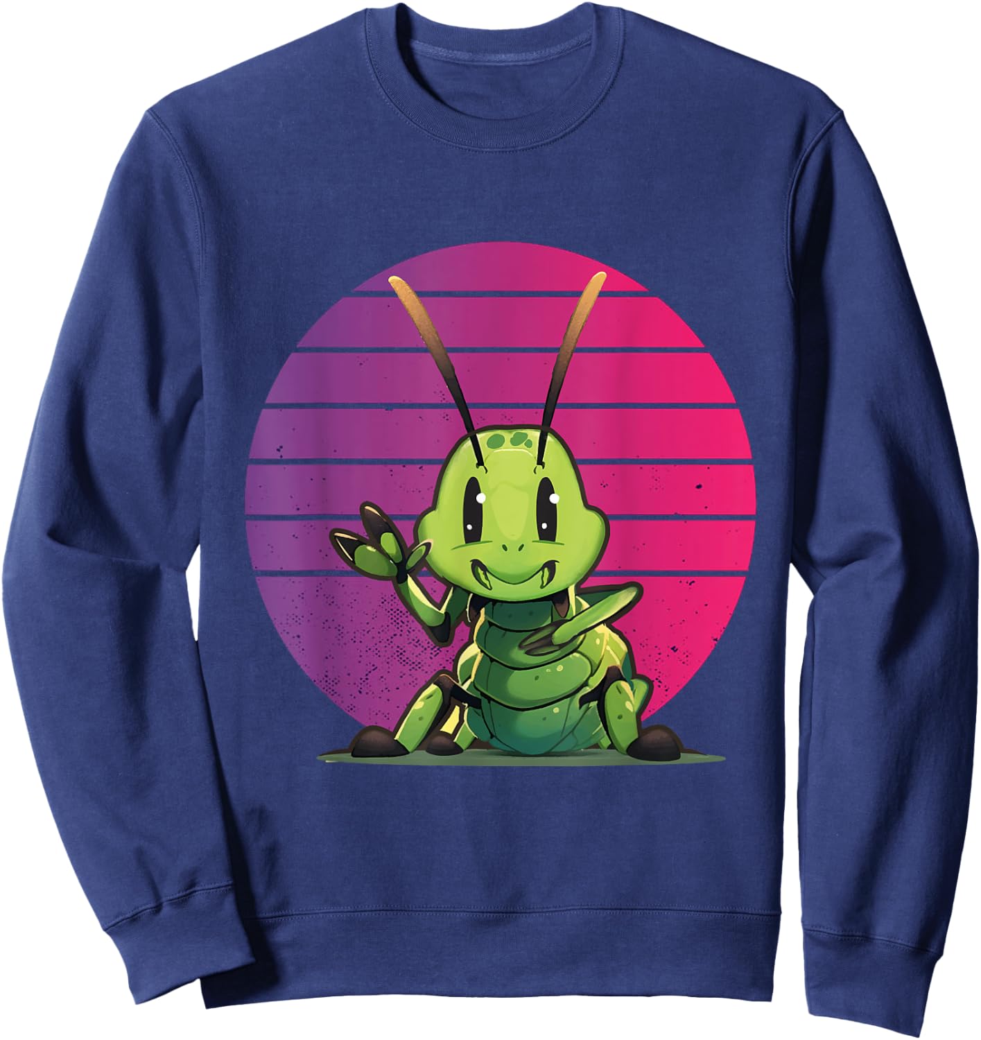 Peace Love Cricket Insects Peace Hand Bug Insect Nature Sweatshirt - Sweatshirt | Navy